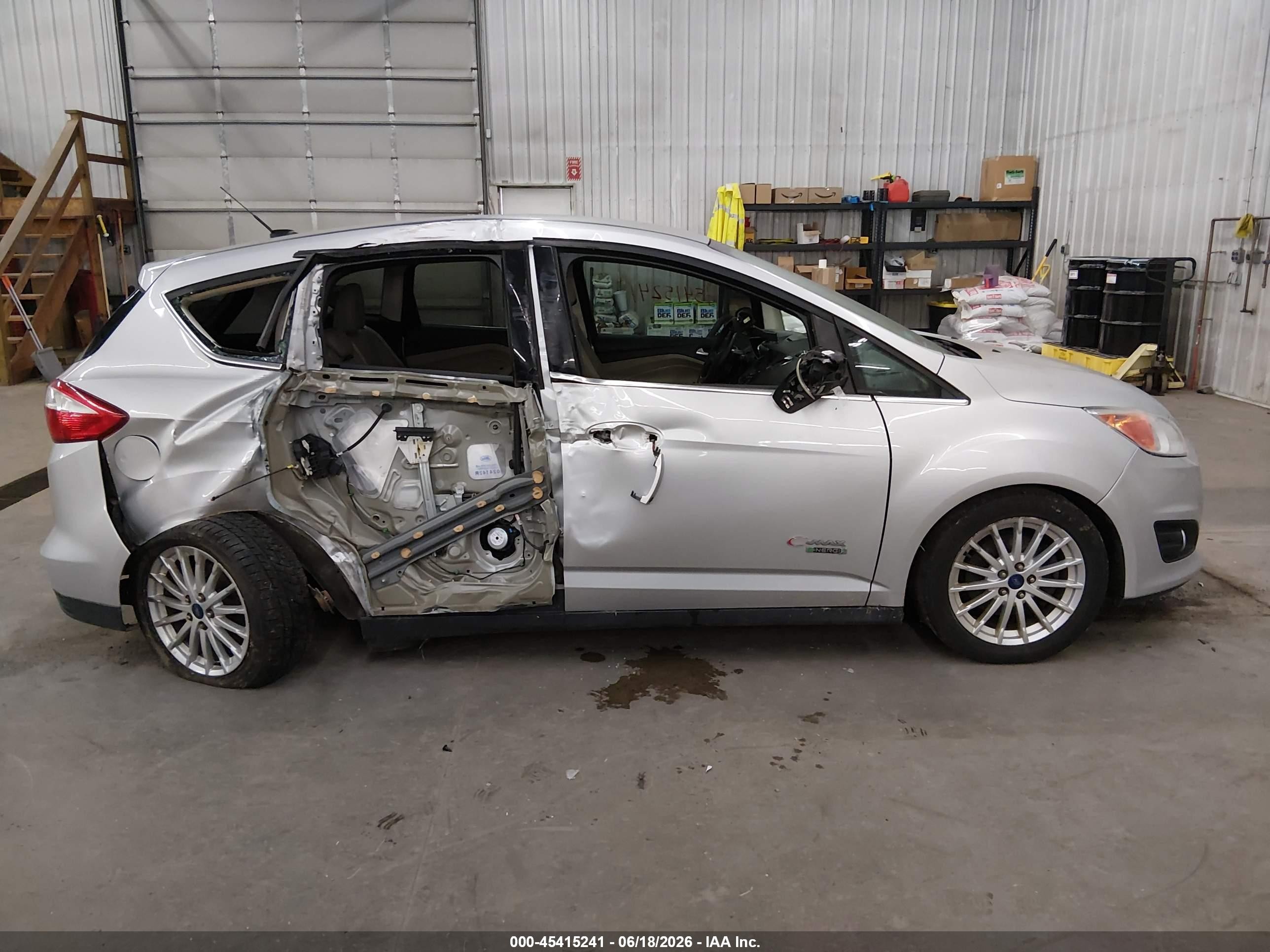 2014 Ford C-max Energi Sel Серебряный vin: 1FADP5CU0EL513205