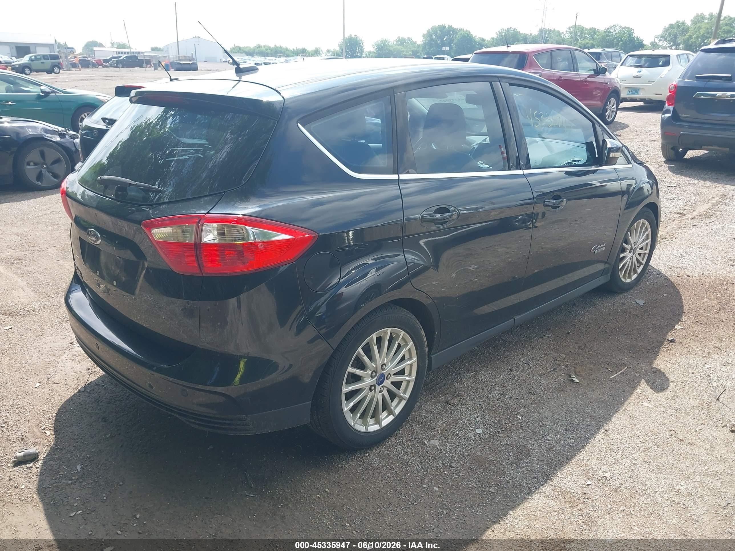 2013 Ford C-max Energi Sel Black vin: 1FADP5CU1DL529394