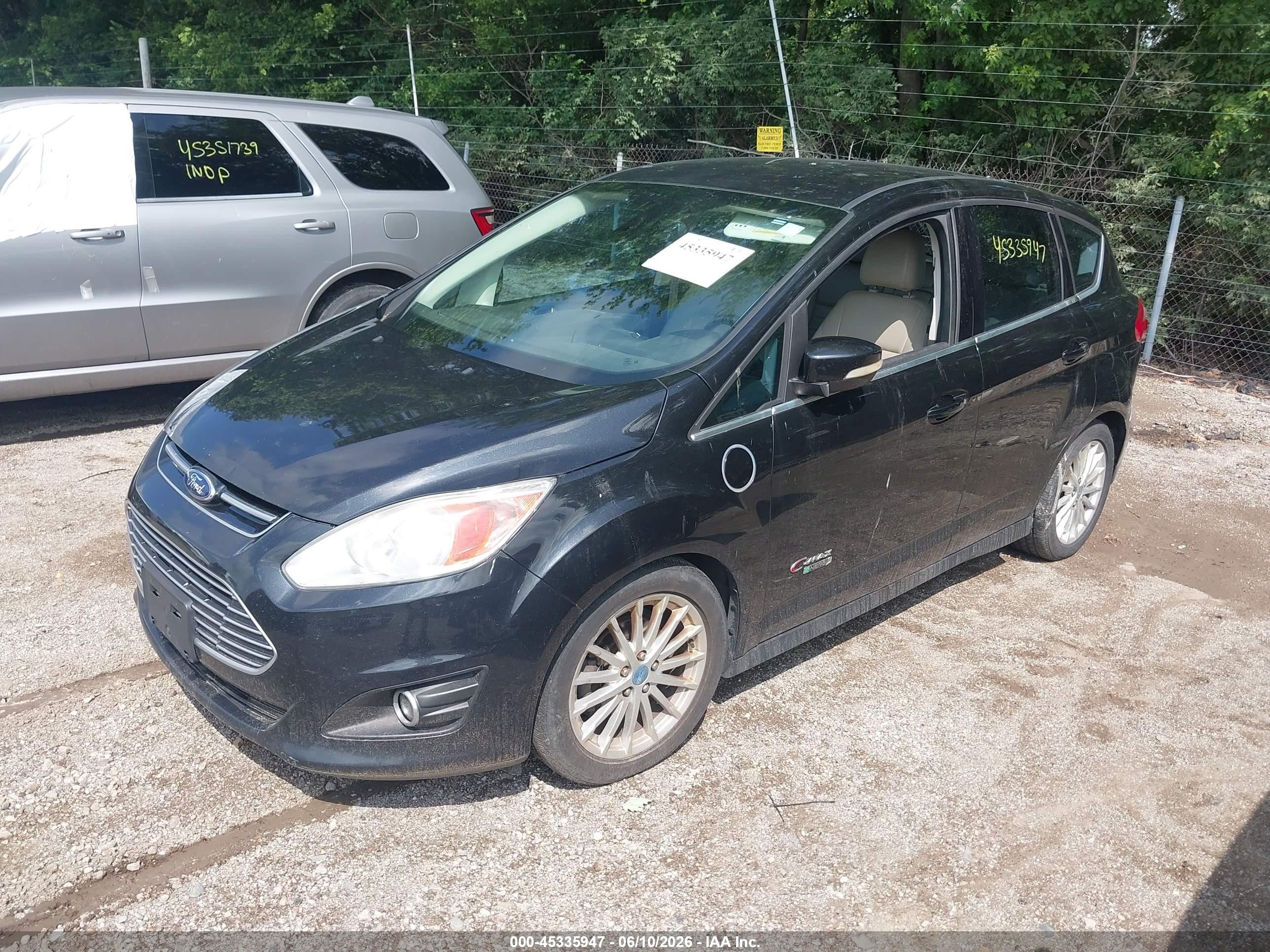 2013 Ford C-max Energi Sel Black vin: 1FADP5CU1DL529394
