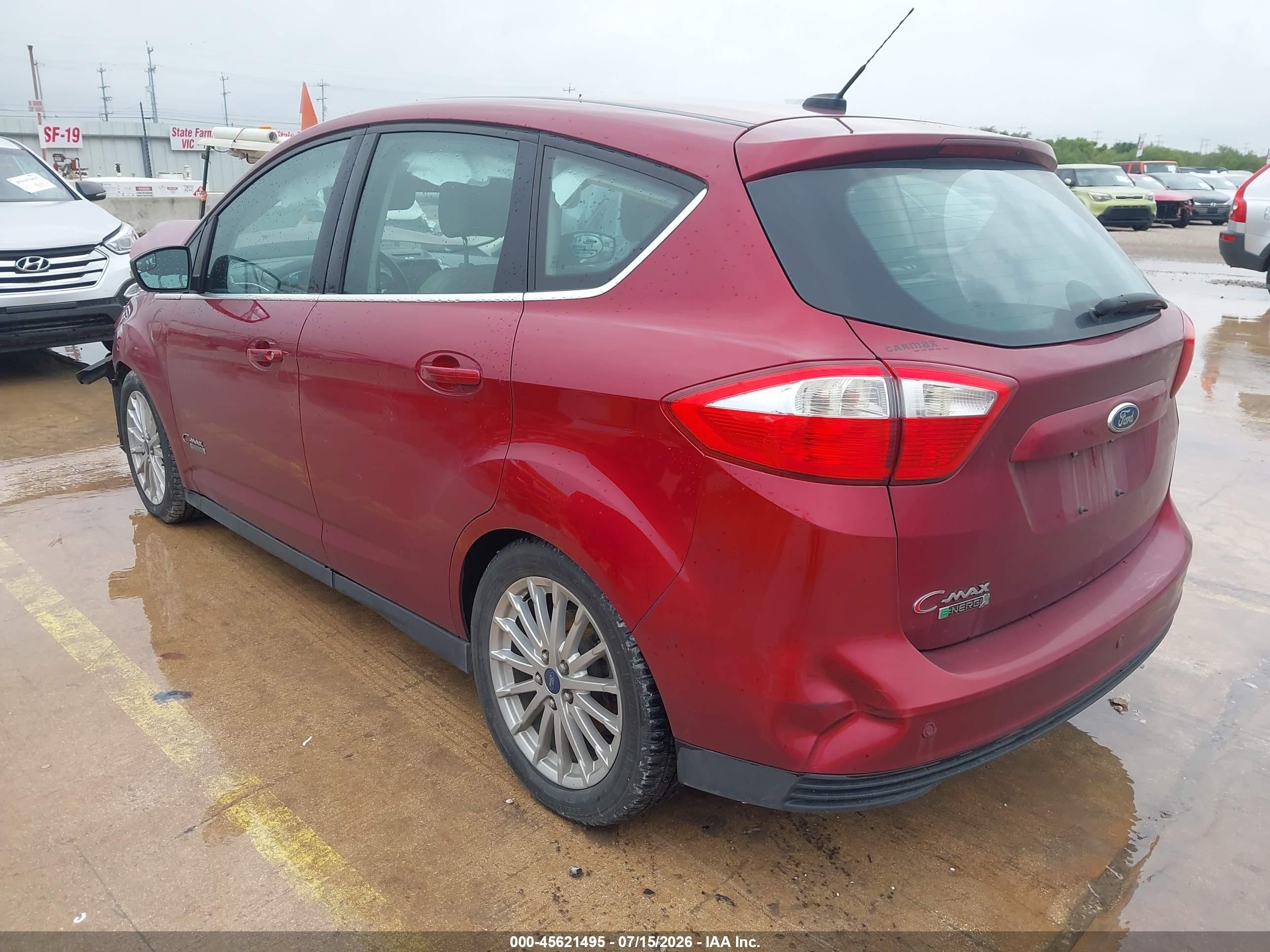 2013 Ford C-max Energi Sel Red vin: 1FADP5CU1DL548978