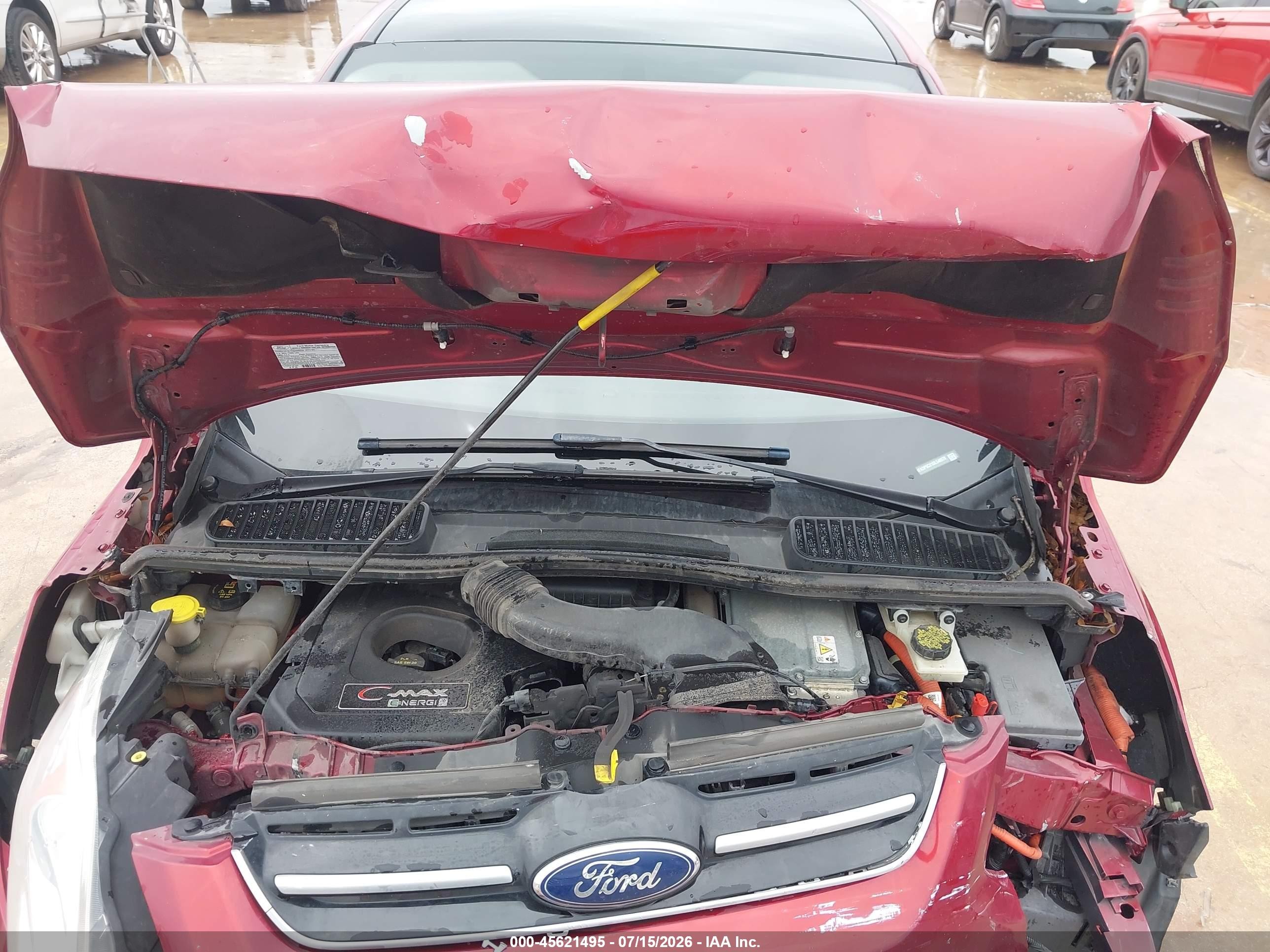 2013 Ford C-max Energi Sel Red vin: 1FADP5CU1DL548978