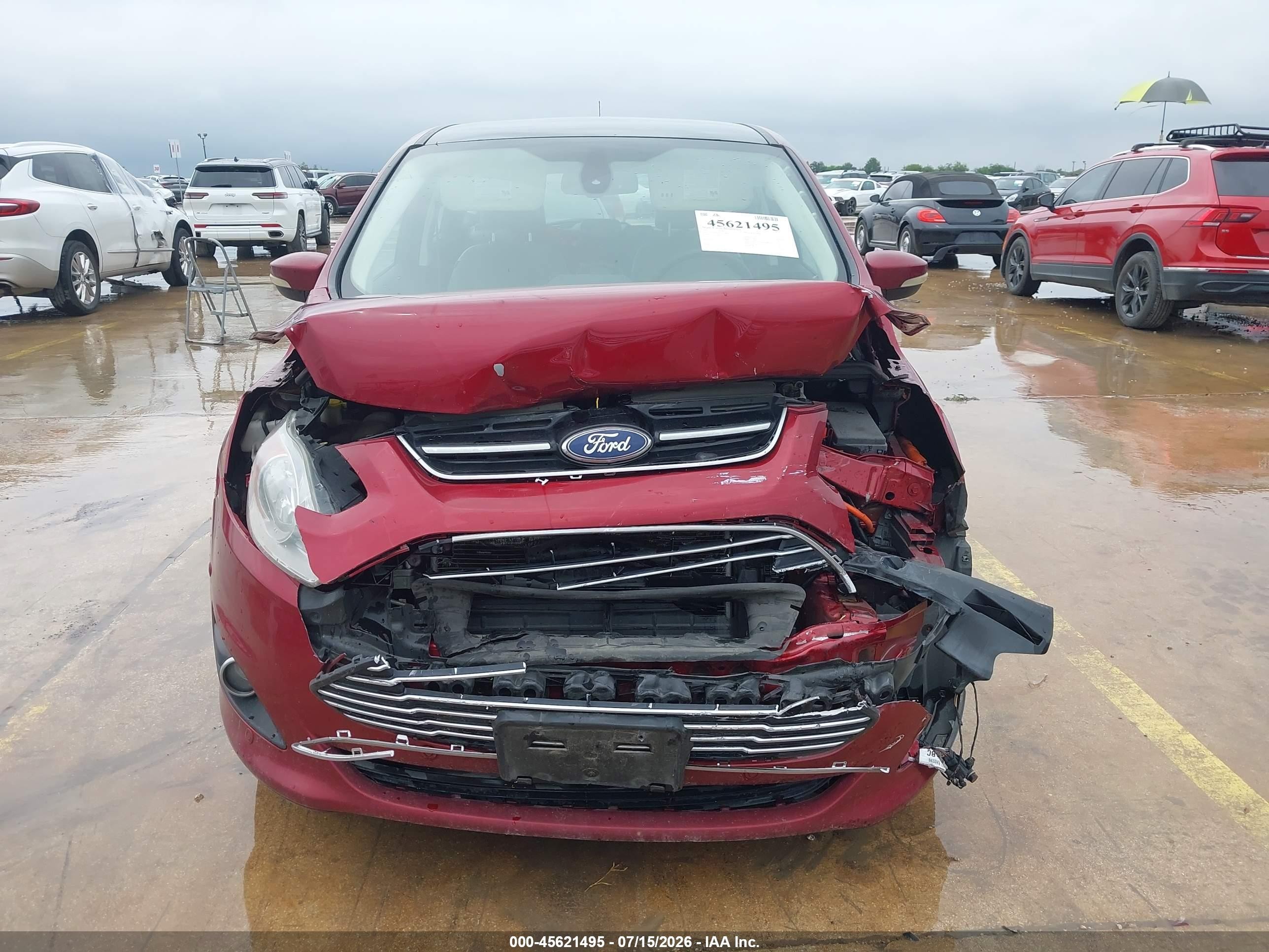 2013 Ford C-max Energi Sel Red vin: 1FADP5CU1DL548978