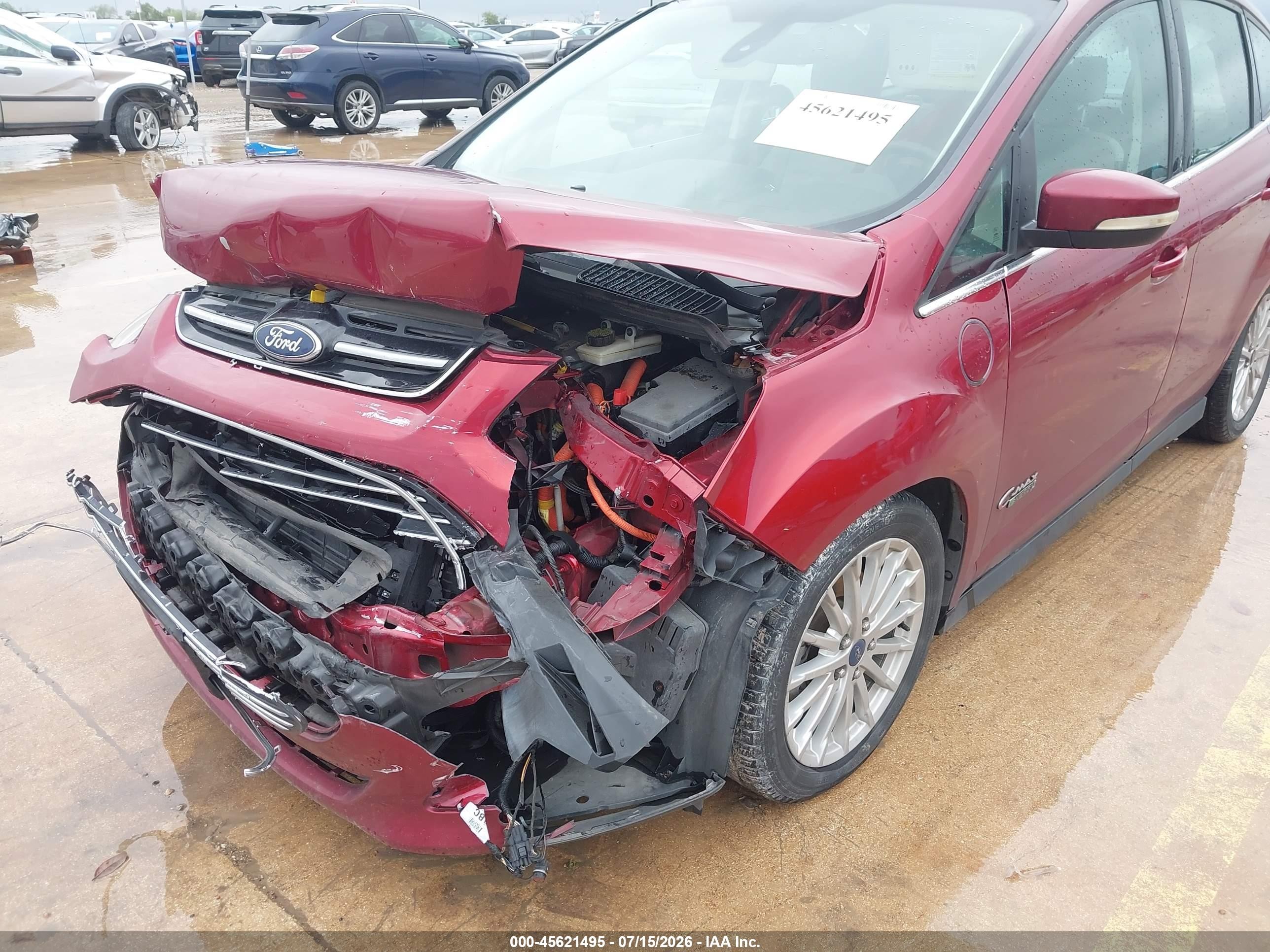 2013 Ford C-max Energi Sel Red vin: 1FADP5CU1DL548978