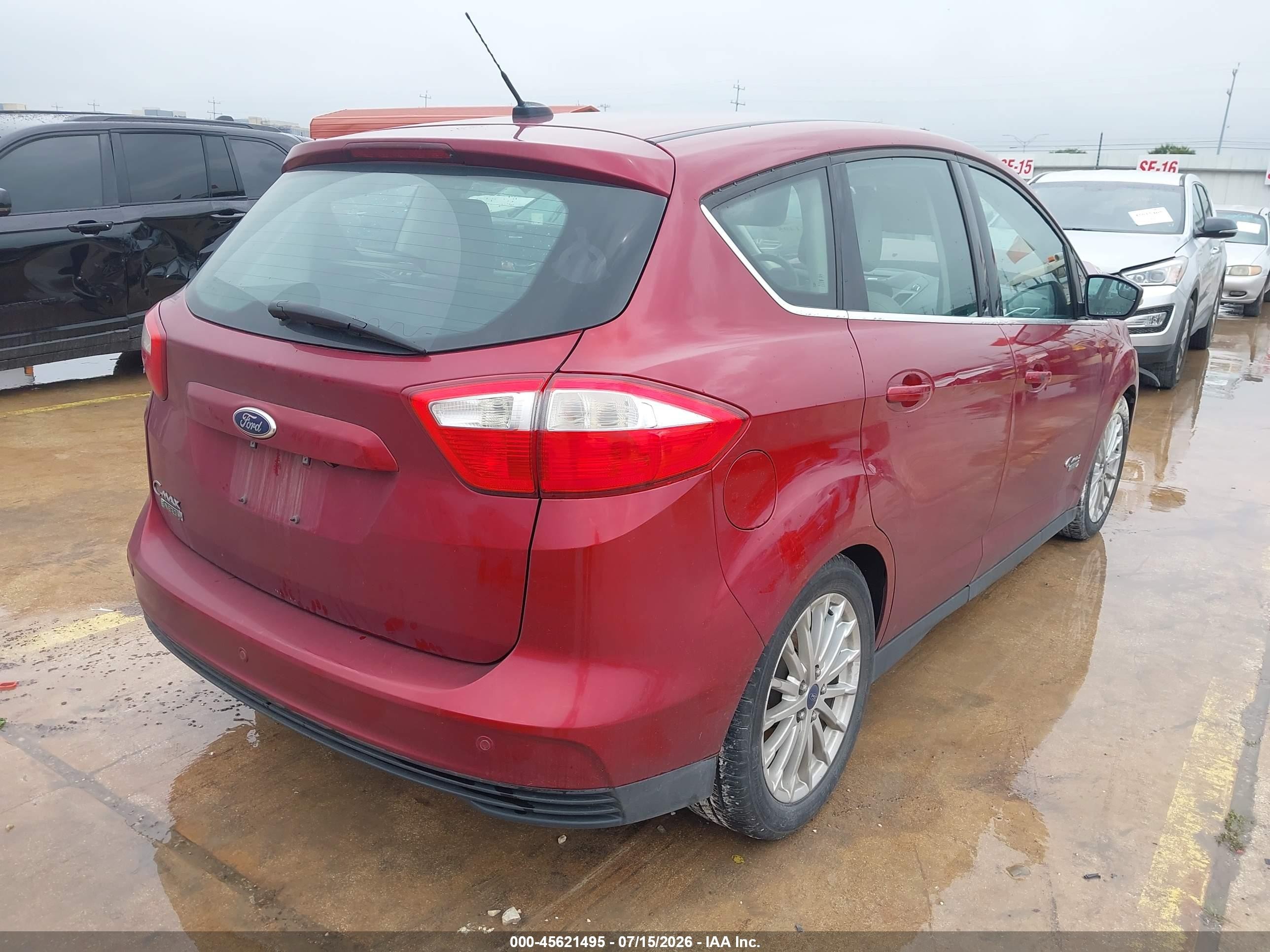 2013 Ford C-max Energi Sel Red vin: 1FADP5CU1DL548978