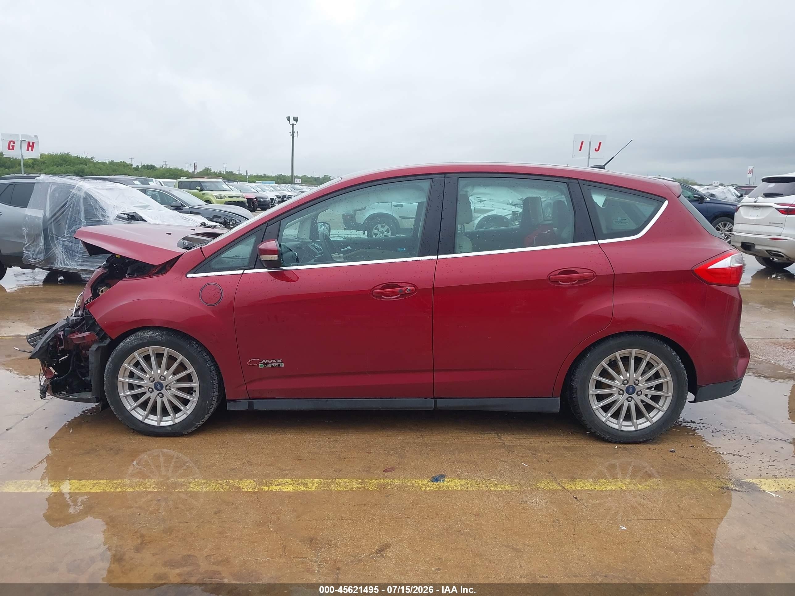 2013 Ford C-max Energi Sel Red vin: 1FADP5CU1DL548978