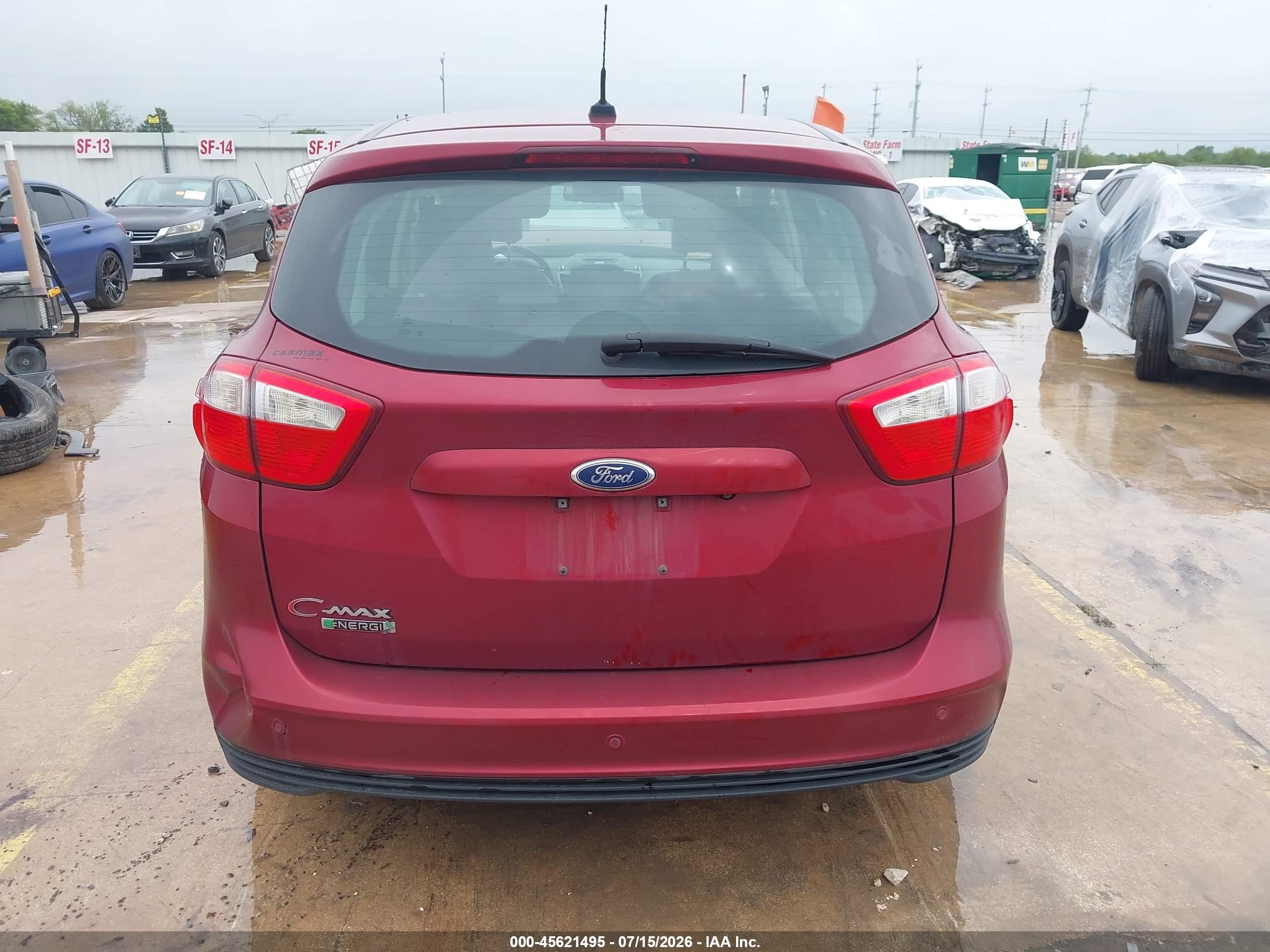 2013 Ford C-max Energi Sel Red vin: 1FADP5CU1DL548978