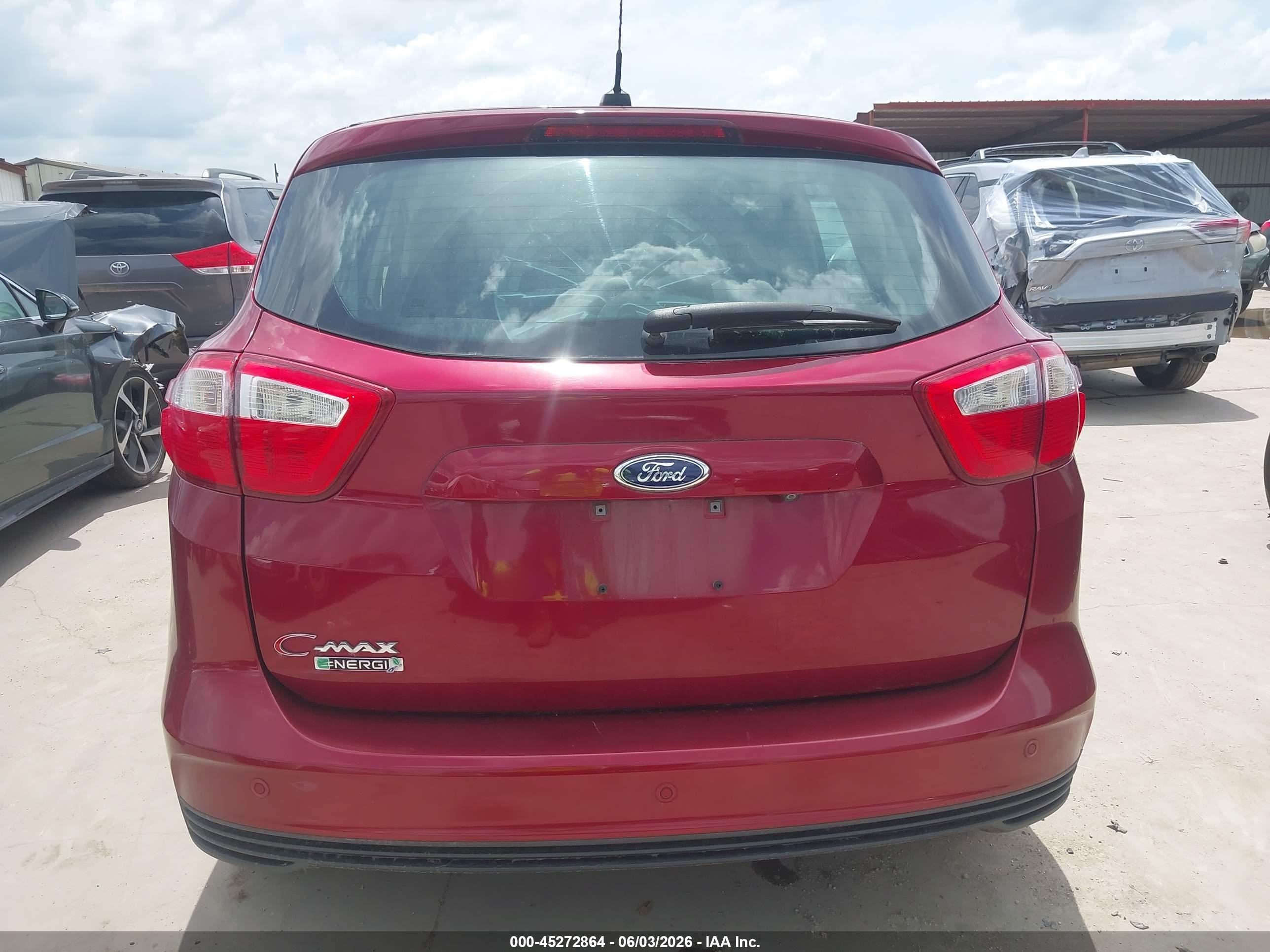 2013 Ford C-max Energi Sel Burgundy vin: 1FADP5CU2DL507579