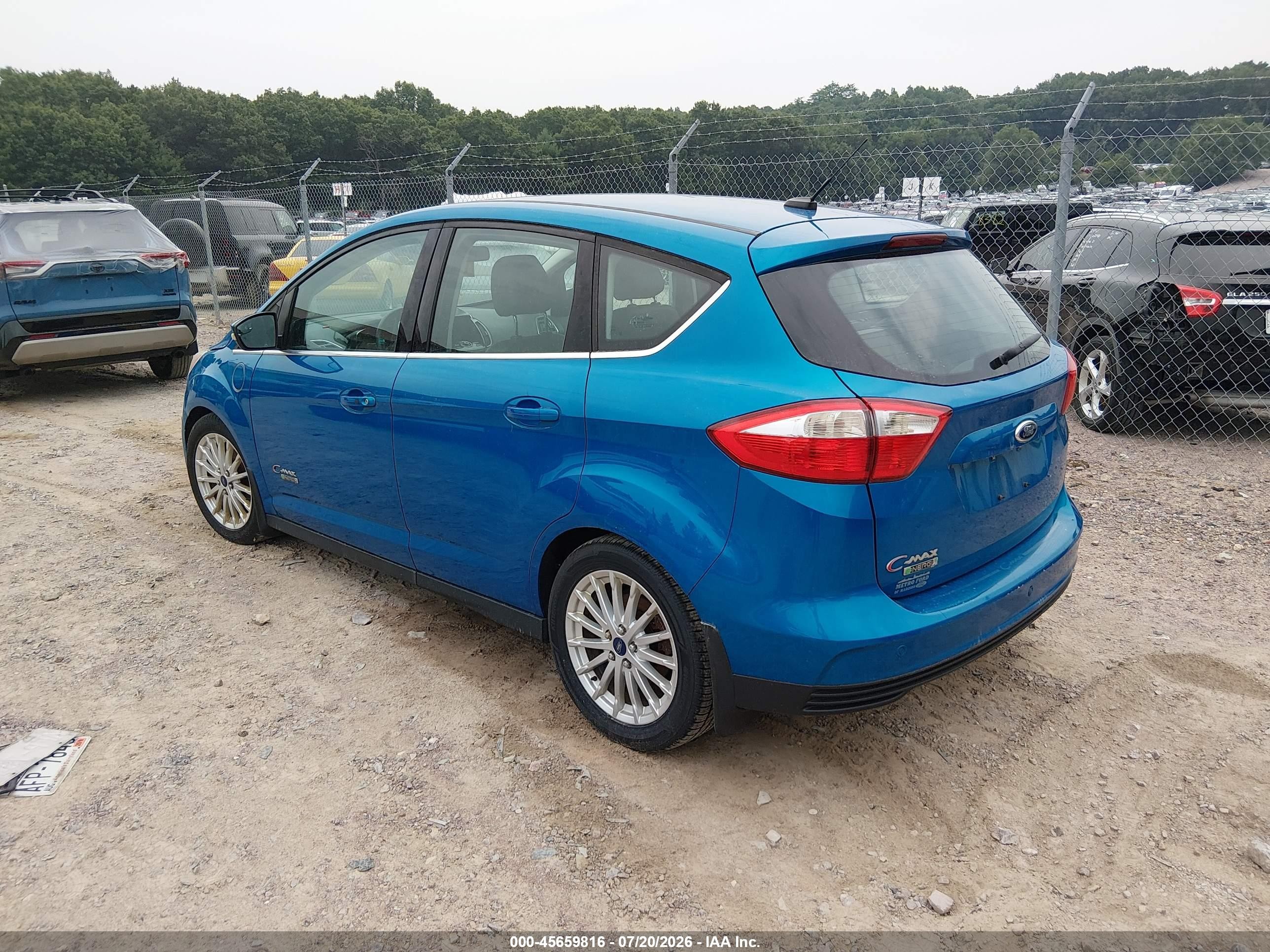 2013 Ford C-max Energi Sel Blue vin: 1FADP5CU2DL529405