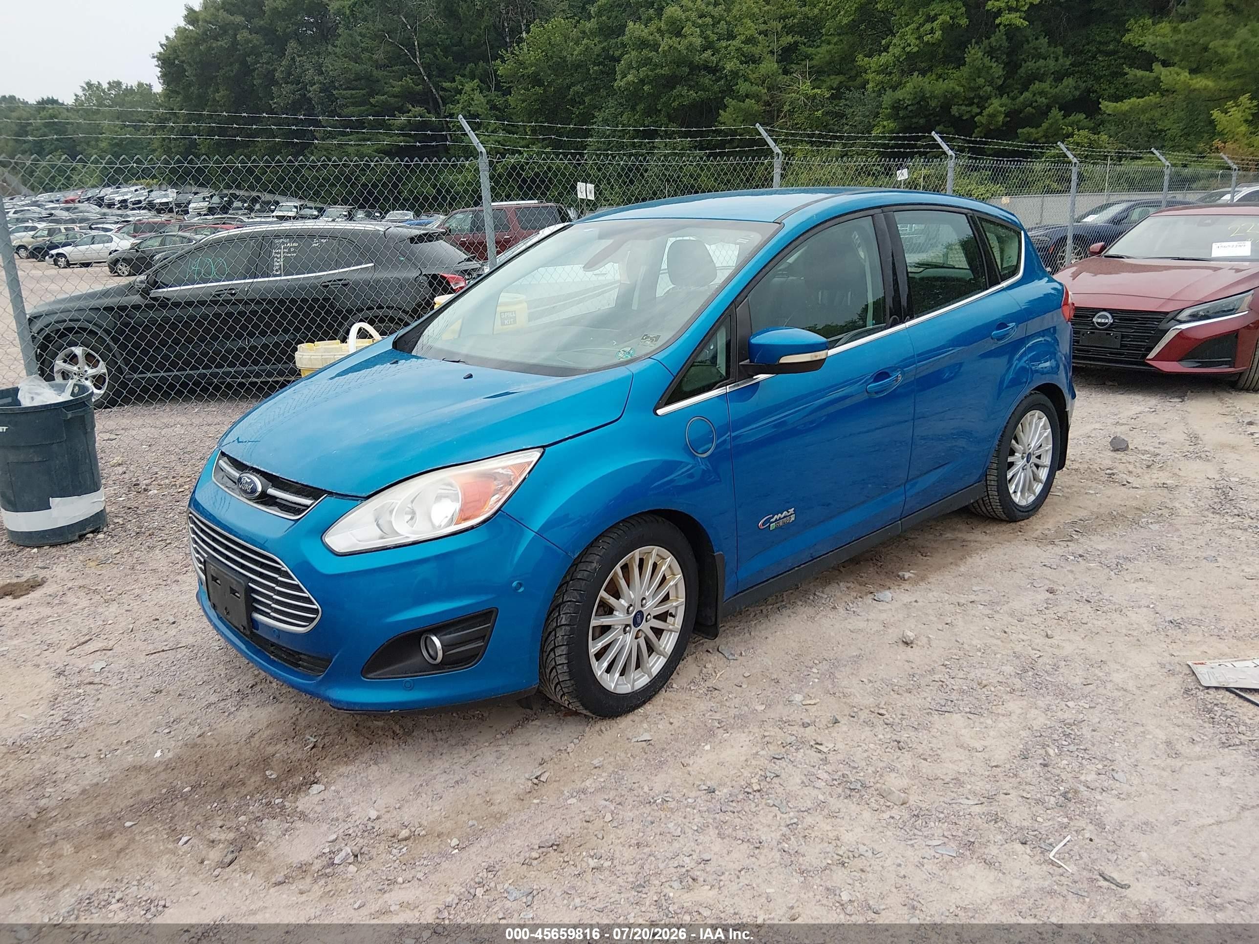 2013 Ford C-max Energi Sel Blue vin: 1FADP5CU2DL529405