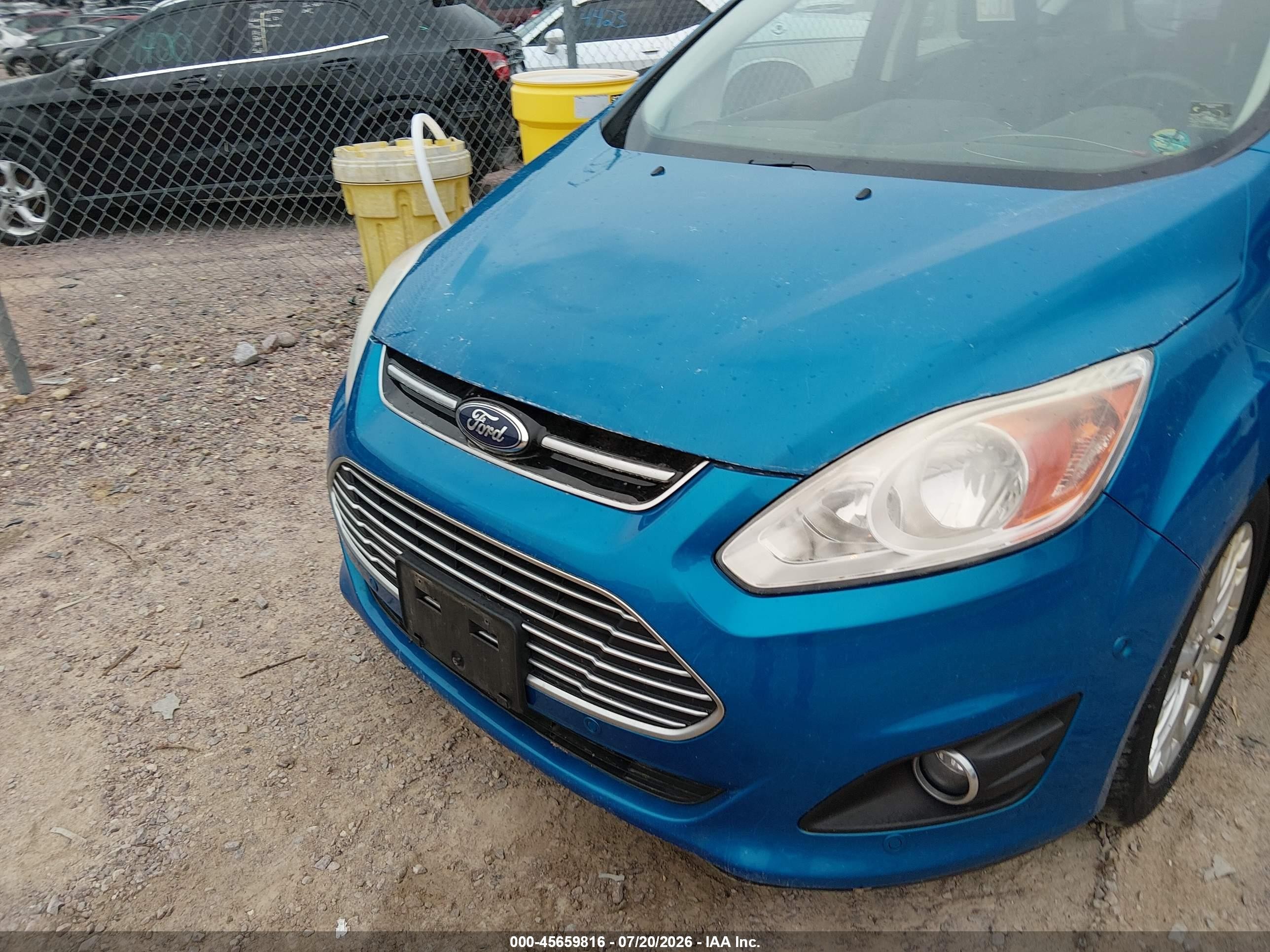 2013 Ford C-max Energi Sel Blue vin: 1FADP5CU2DL529405