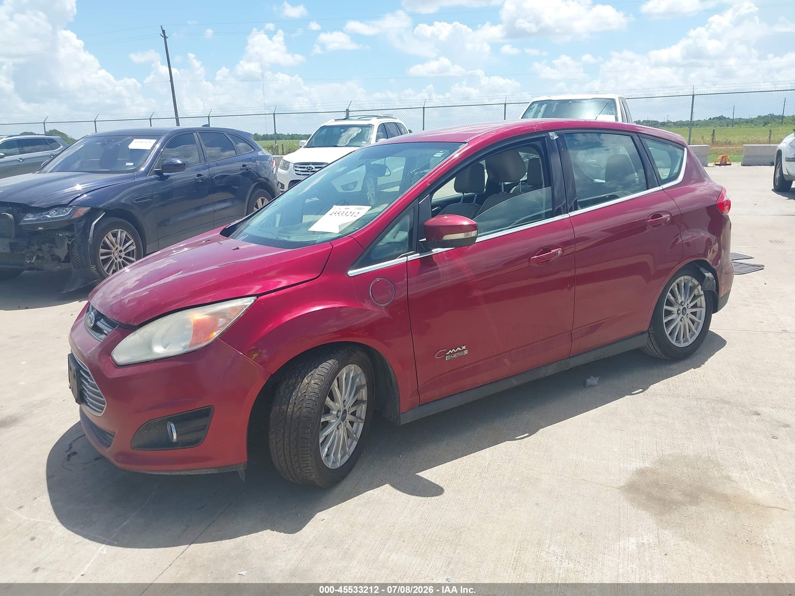 2013 Ford C-max Energi Sel Red vin: 1FADP5CU2DL556152