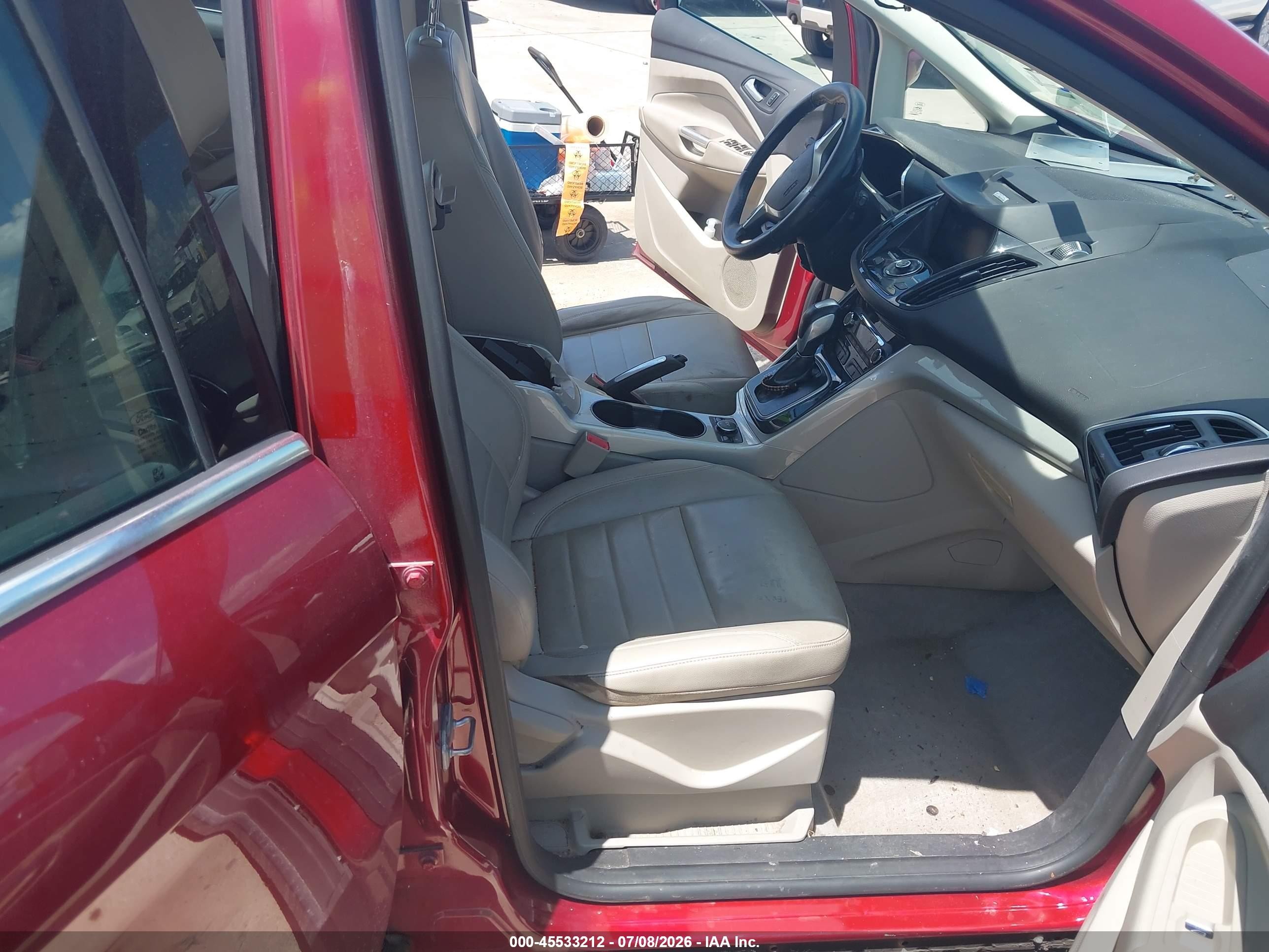 2013 Ford C-max Energi Sel Red vin: 1FADP5CU2DL556152