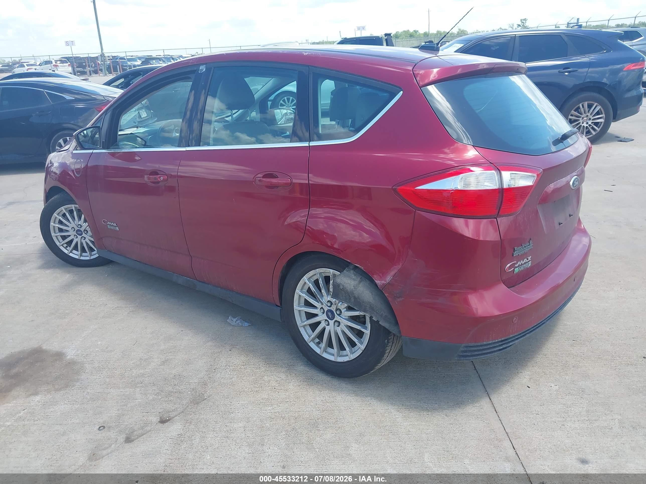 2013 Ford C-max Energi Sel Red vin: 1FADP5CU2DL556152