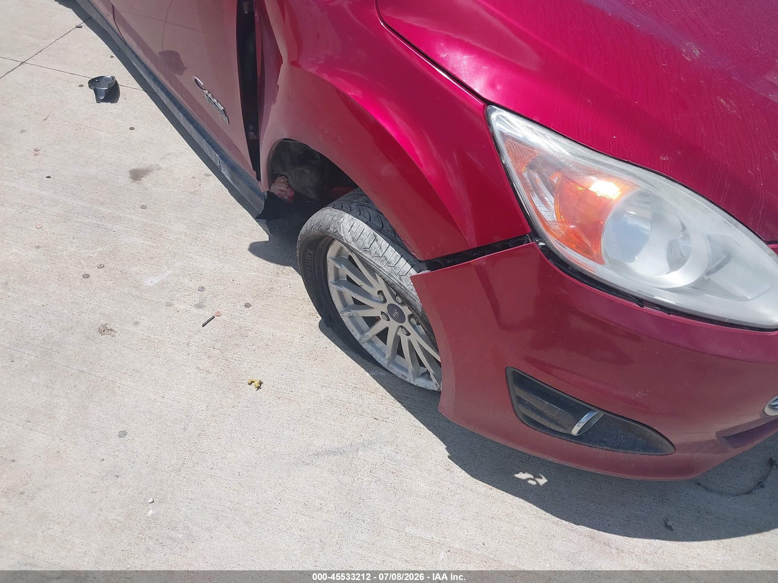 2013 Ford C-max Energi Sel Red vin: 1FADP5CU2DL556152