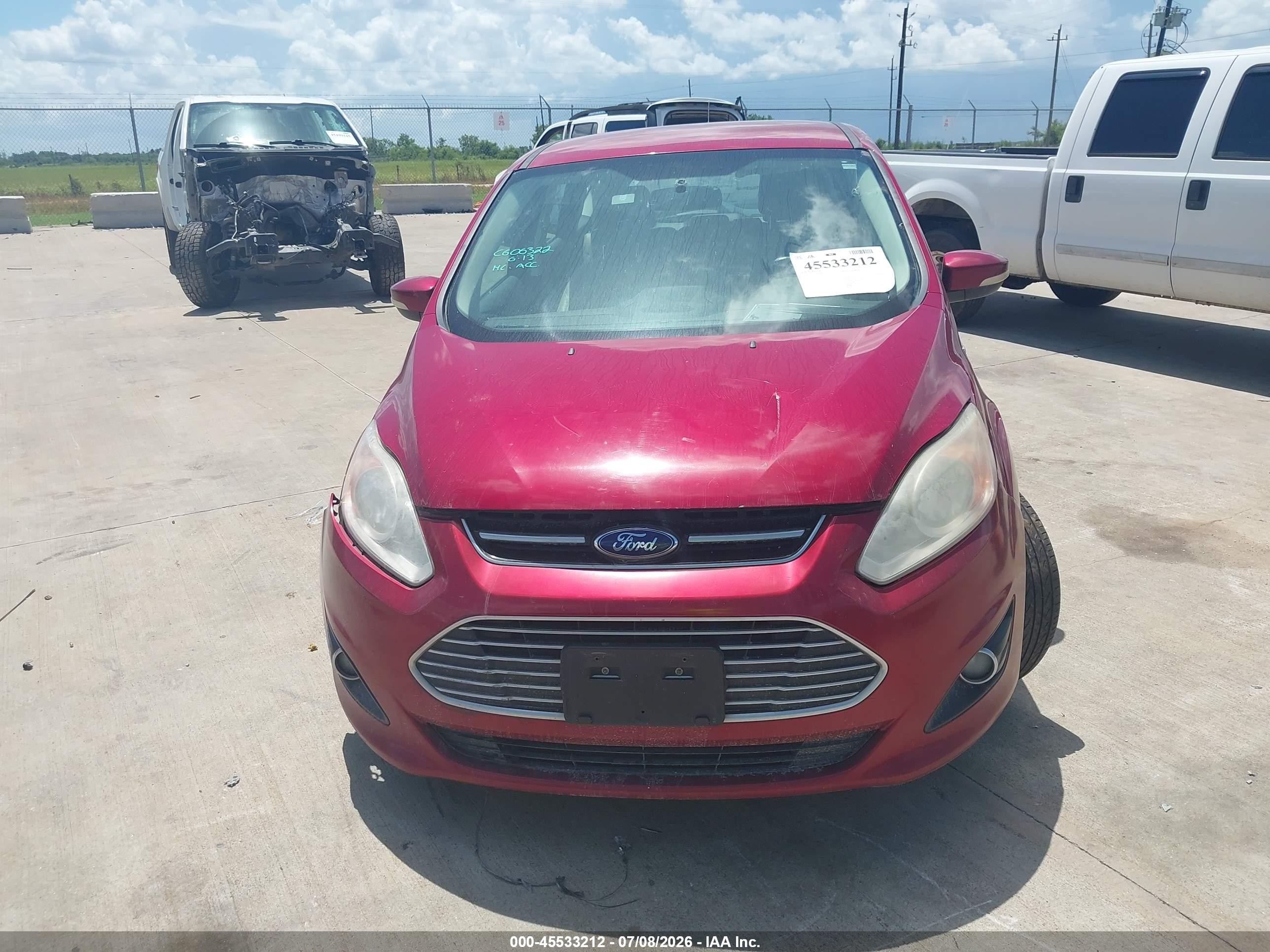 2013 Ford C-max Energi Sel Red vin: 1FADP5CU2DL556152