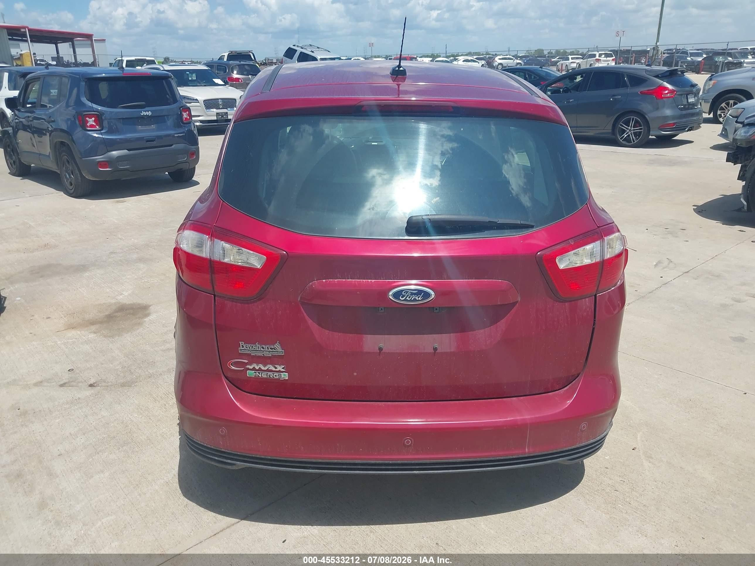 2013 Ford C-max Energi Sel Red vin: 1FADP5CU2DL556152