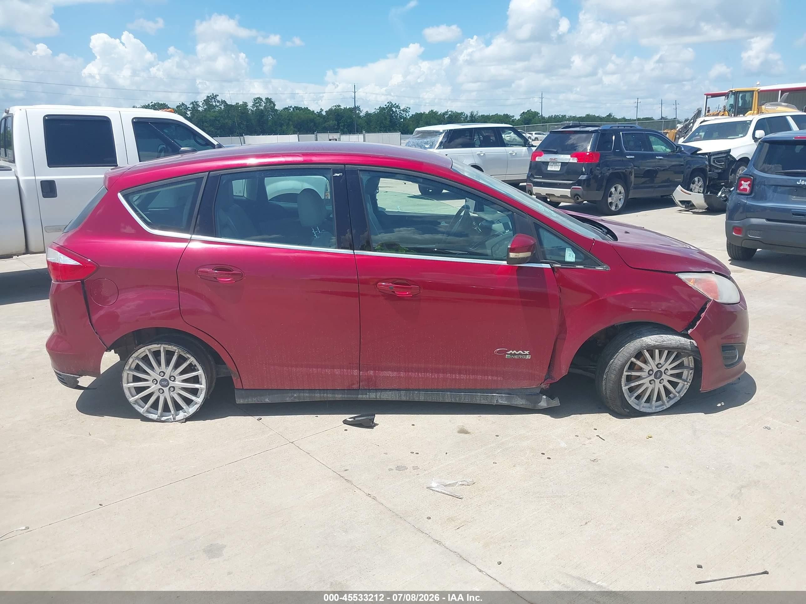 2013 Ford C-max Energi Sel Red vin: 1FADP5CU2DL556152