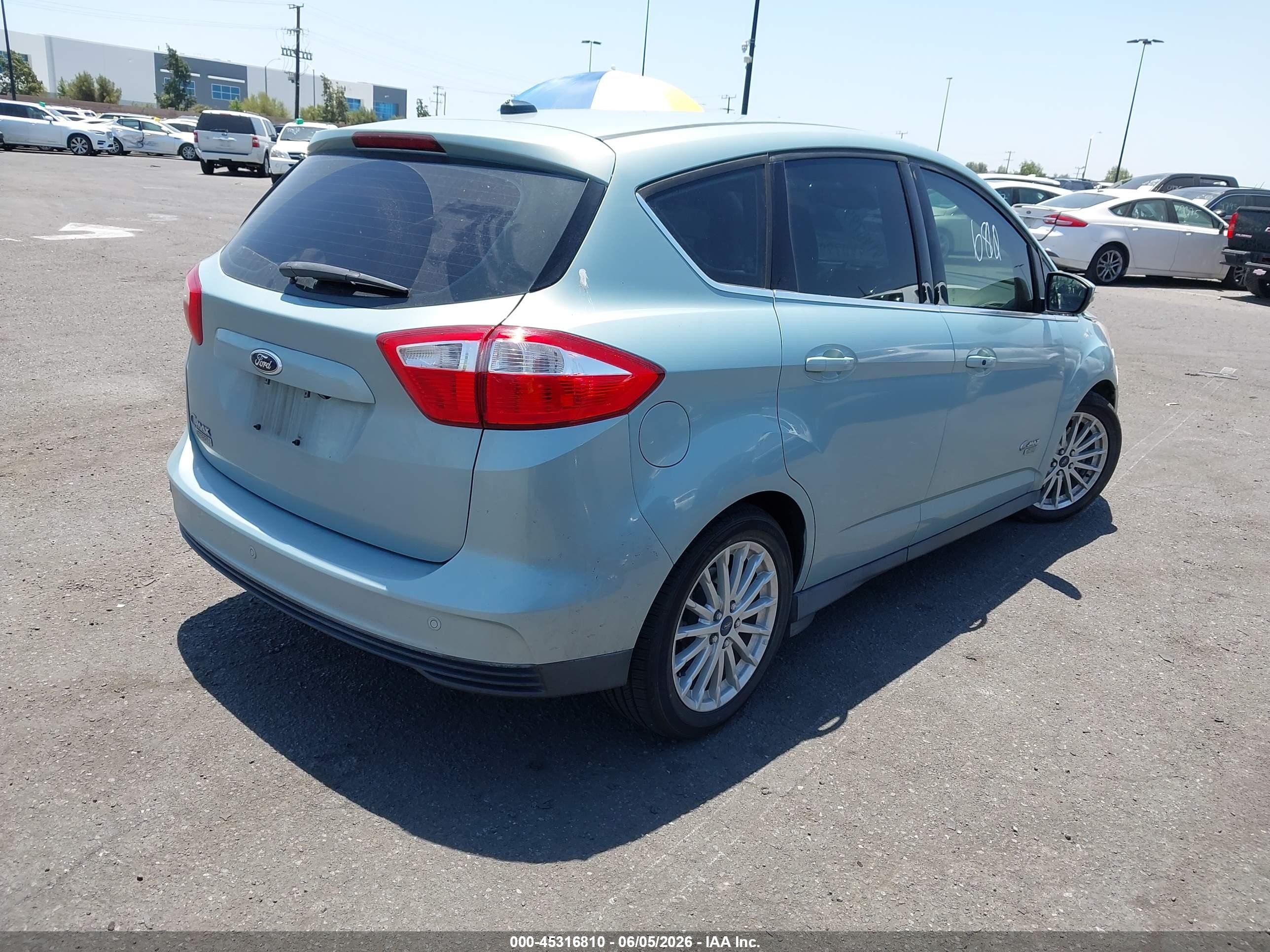 2014 Ford C-max Energi Sel Light Blue vin: 1FADP5CU2EL511665