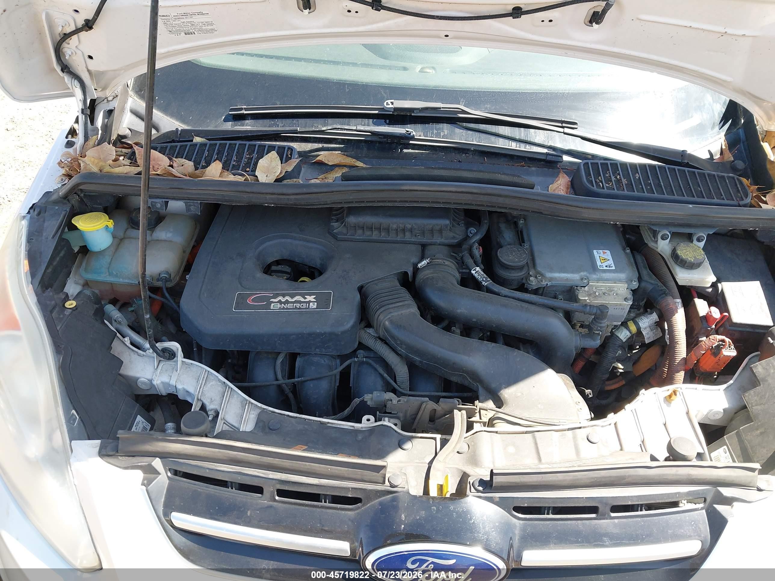 2014 Ford C-max Energi Sel Белый vin: 1FADP5CU2EL512282