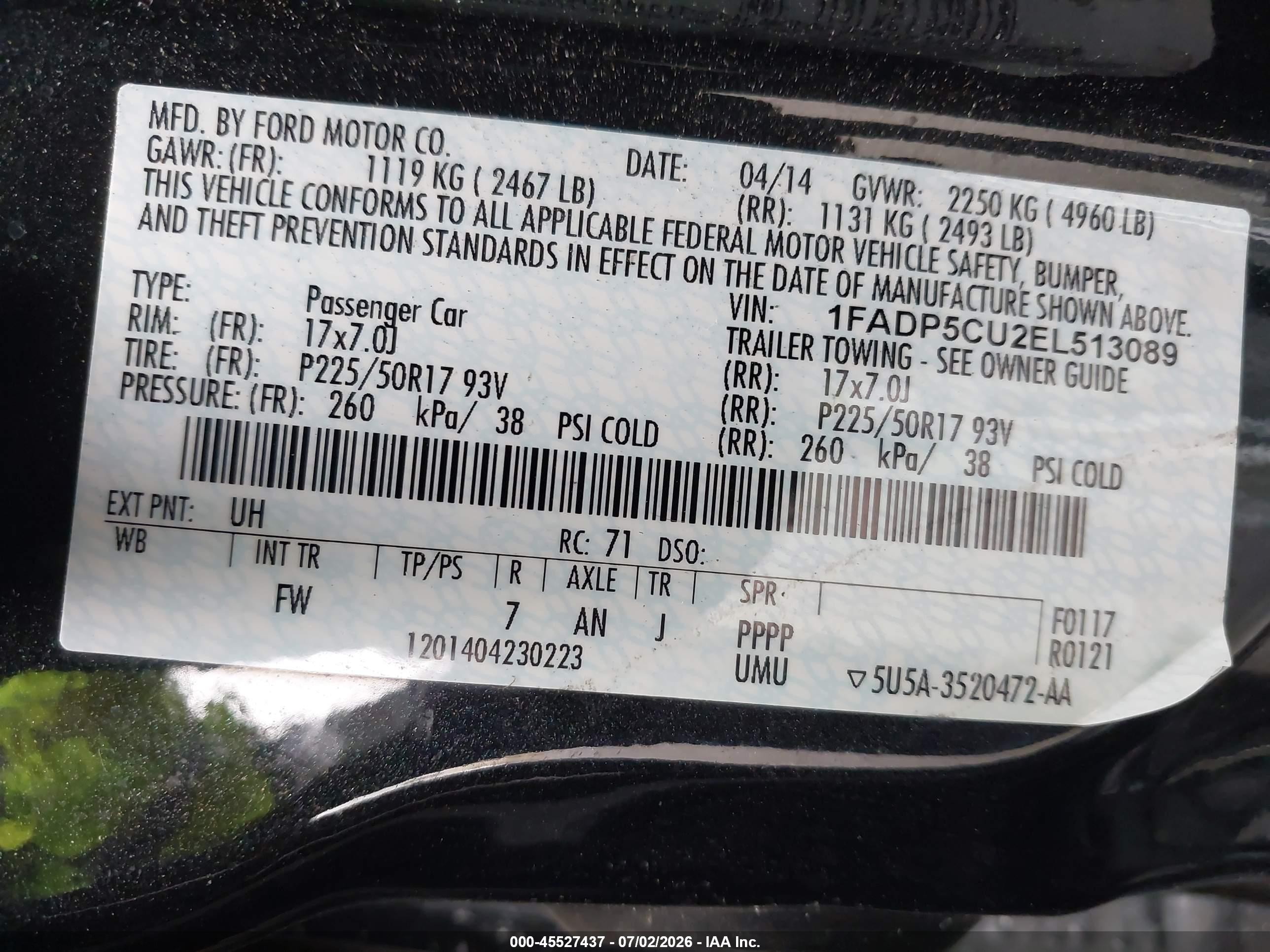 2014 Ford C-max Energi Sel Black vin: 1FADP5CU2EL513089