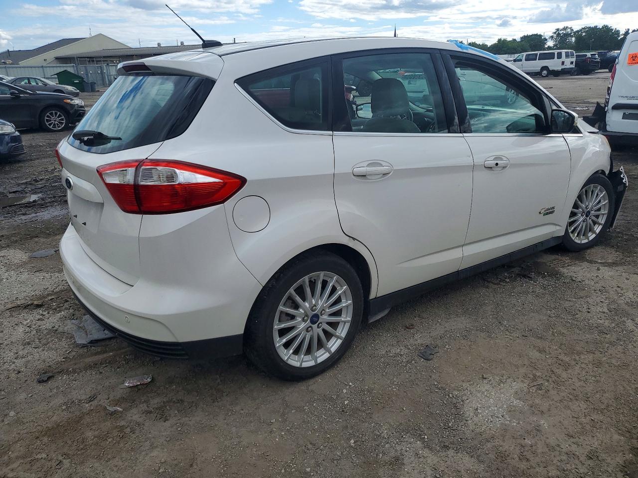 2014 Ford C-max White vin: 1FADP5CU2EL517126