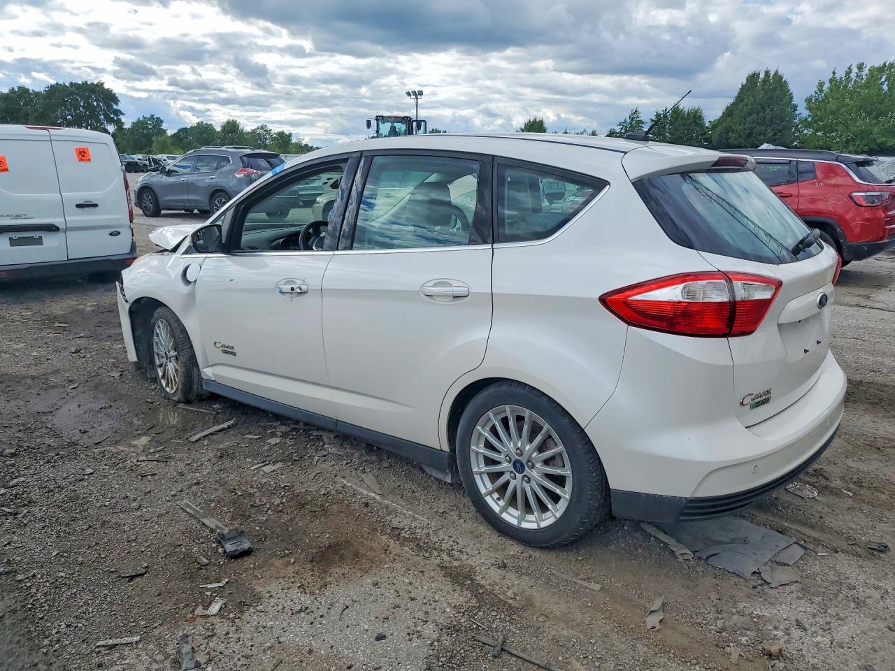 2014 Ford C-max White vin: 1FADP5CU2EL517126