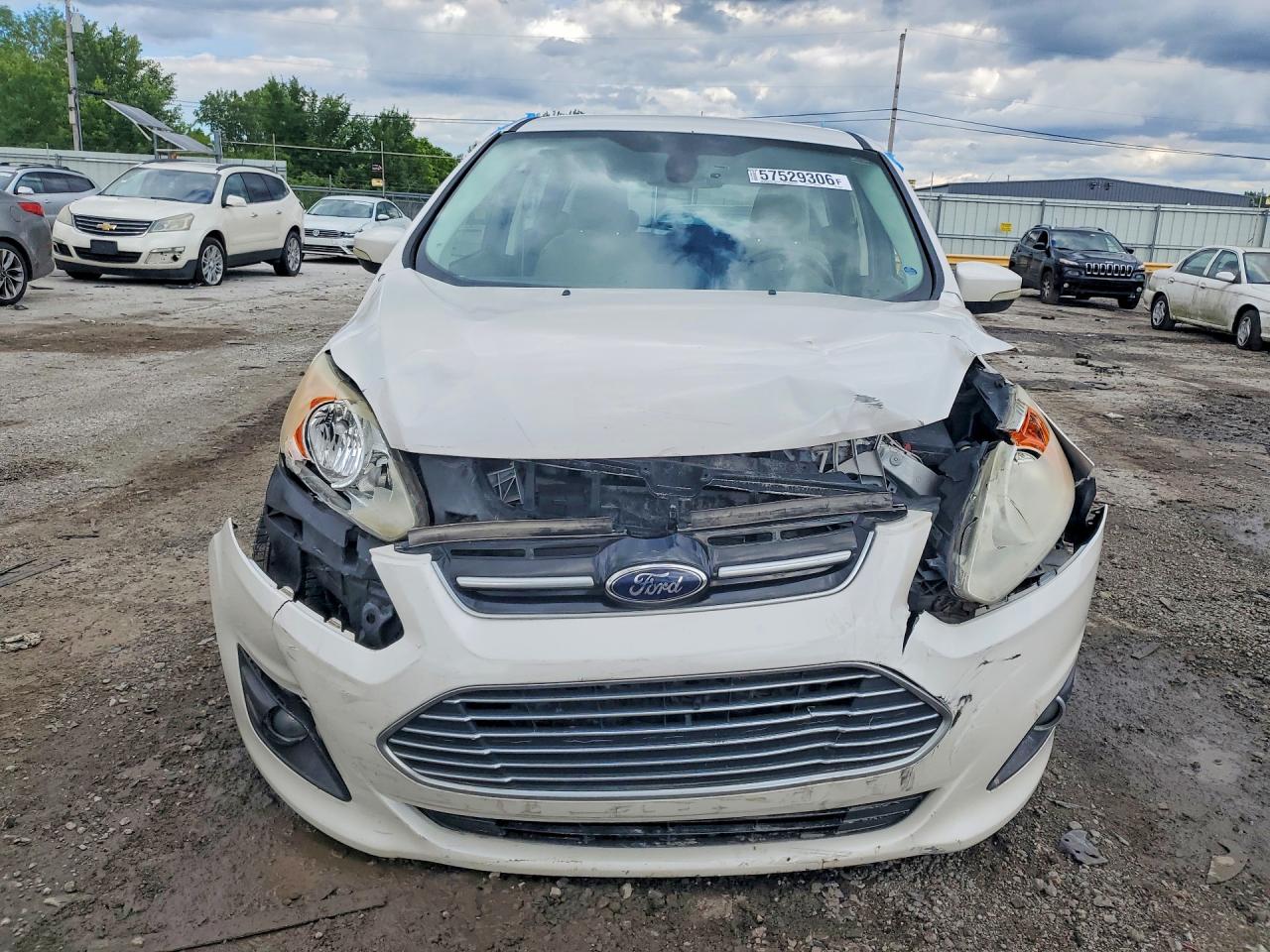2014 Ford C-max White vin: 1FADP5CU2EL517126