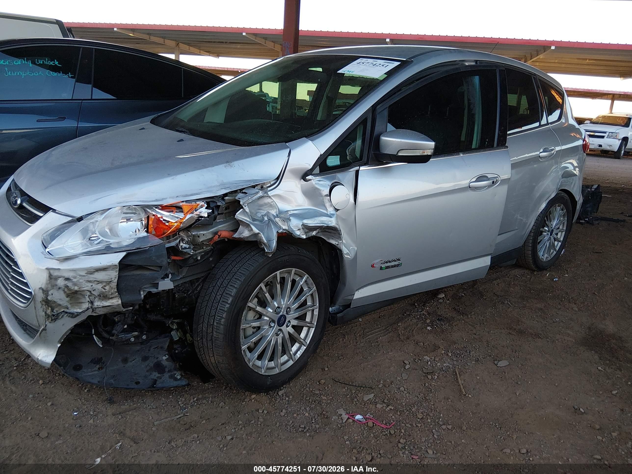 2014 Ford C-max Energi Sel Silver vin: 1FADP5CU2EL519023