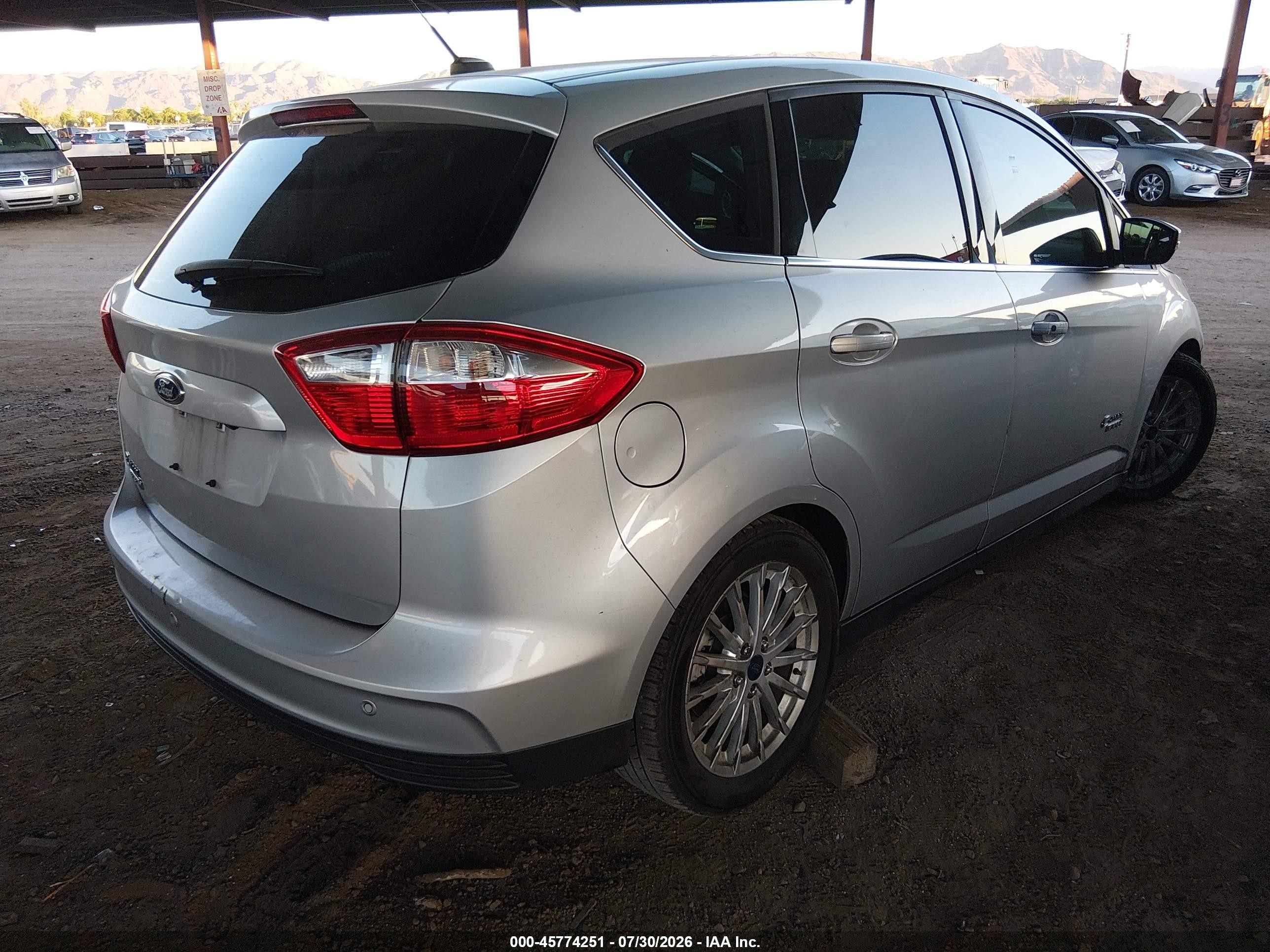 2014 Ford C-max Energi Sel Silver vin: 1FADP5CU2EL519023