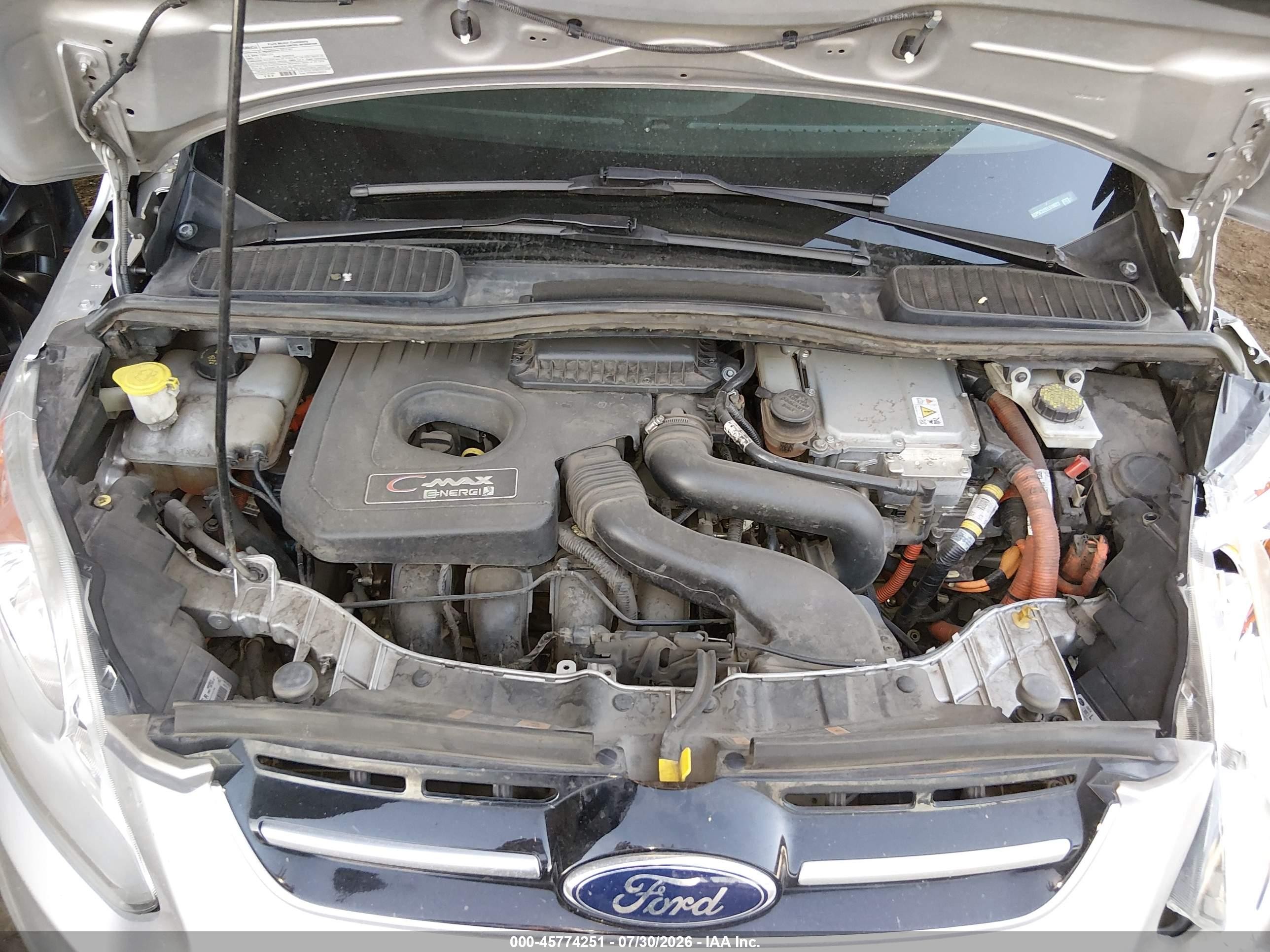 2014 Ford C-max Energi Sel Silver vin: 1FADP5CU2EL519023