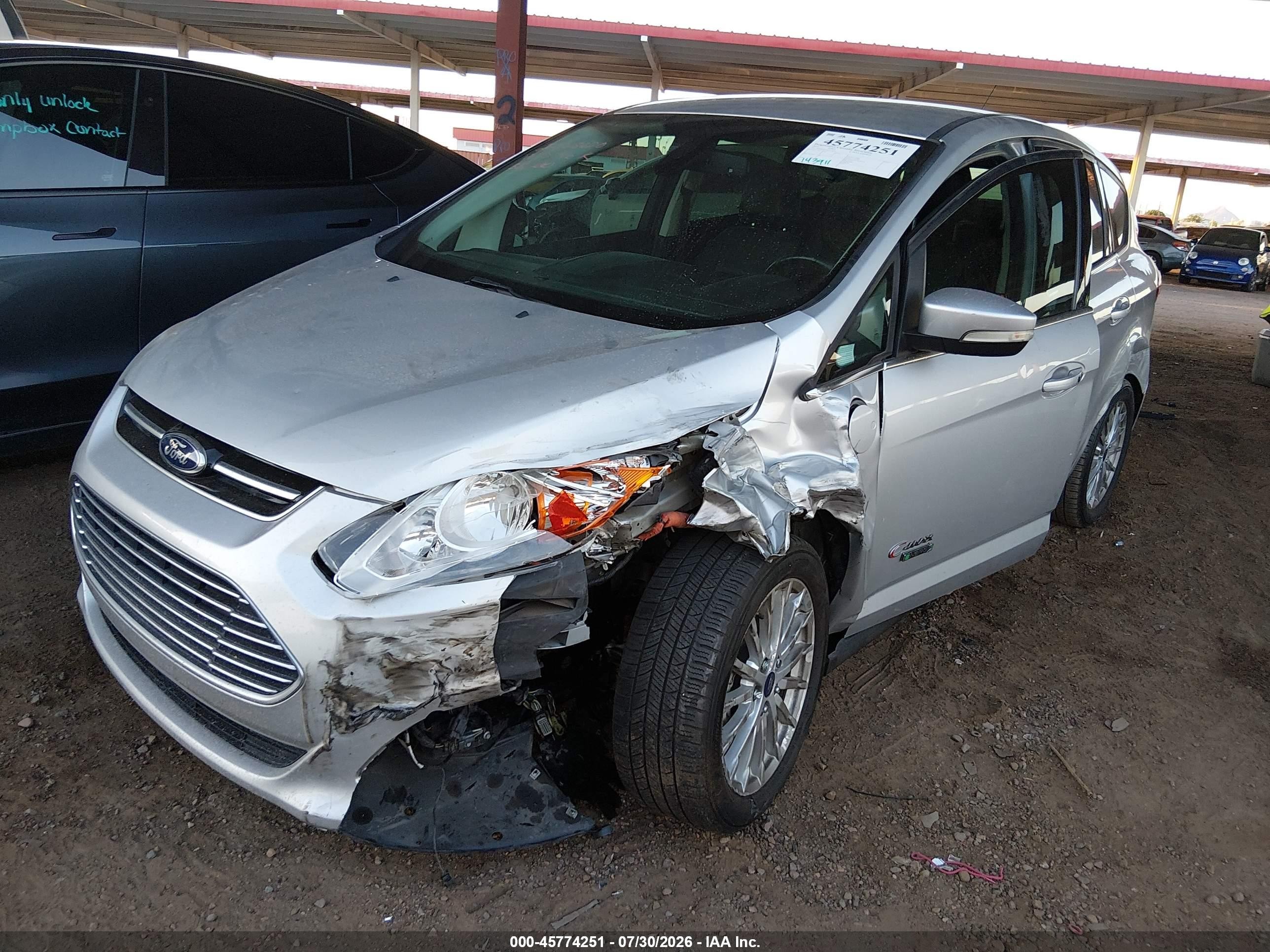 2014 Ford C-max Energi Sel Silver vin: 1FADP5CU2EL519023