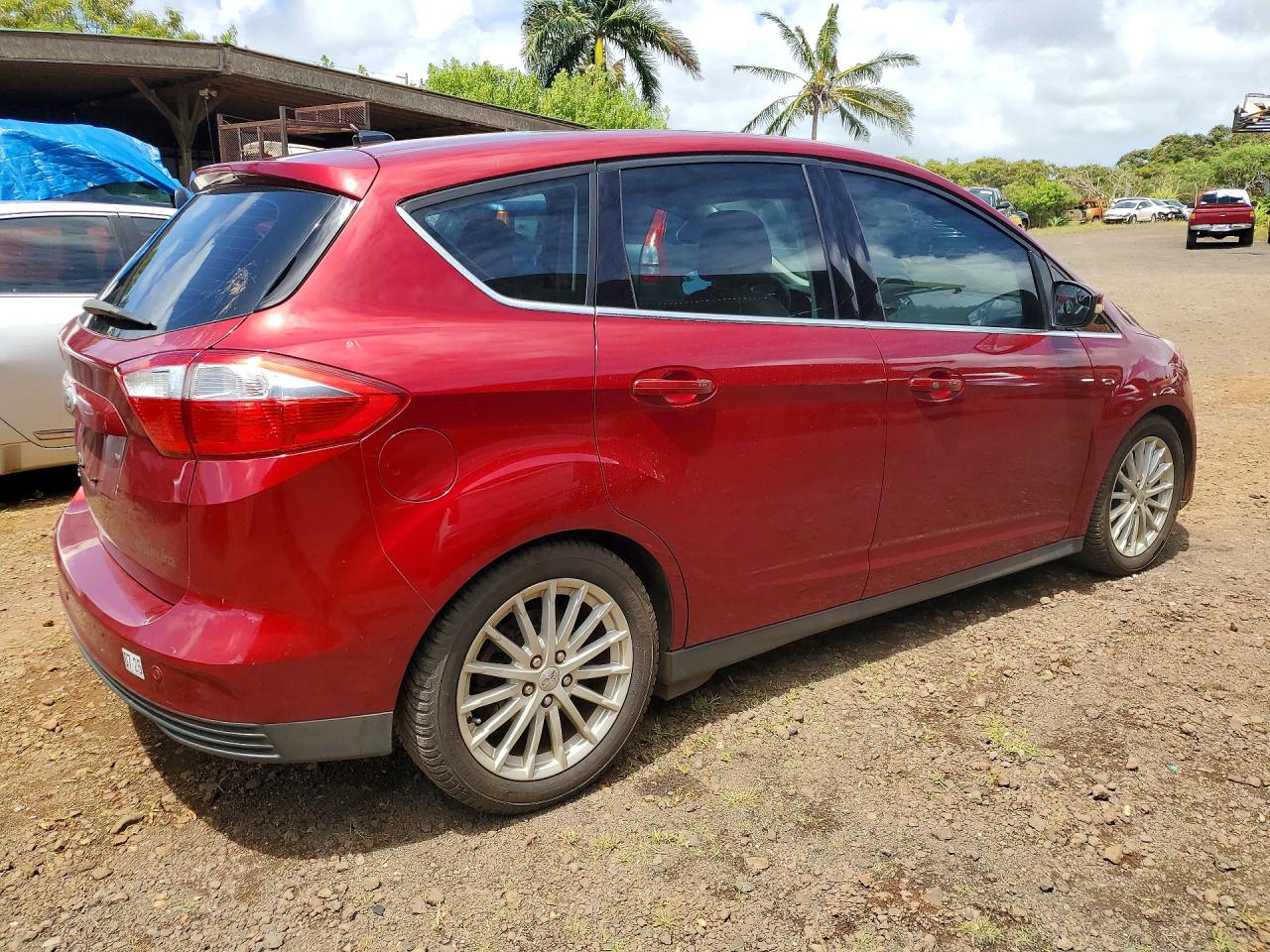 2015 Ford C-max Premium Sel Maroon vin: 1FADP5CU2FL101644
