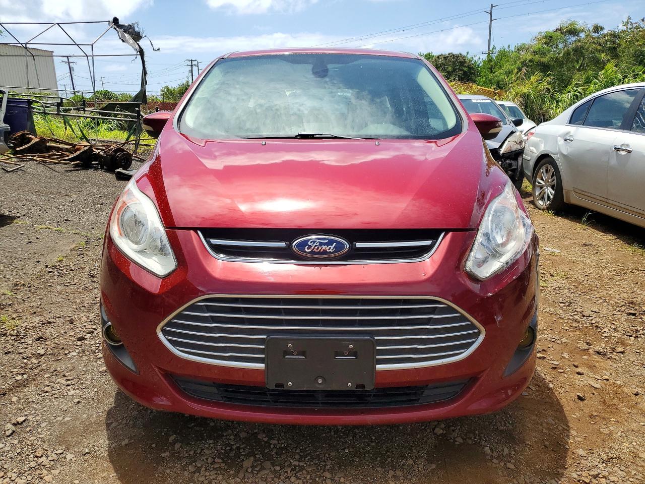 2015 Ford C-max Premium Sel Maroon vin: 1FADP5CU2FL101644