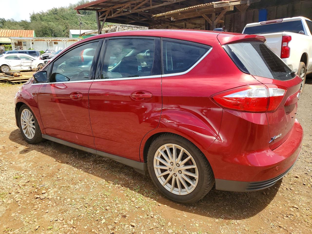 2015 Ford C-max Premium Sel Maroon vin: 1FADP5CU2FL101644