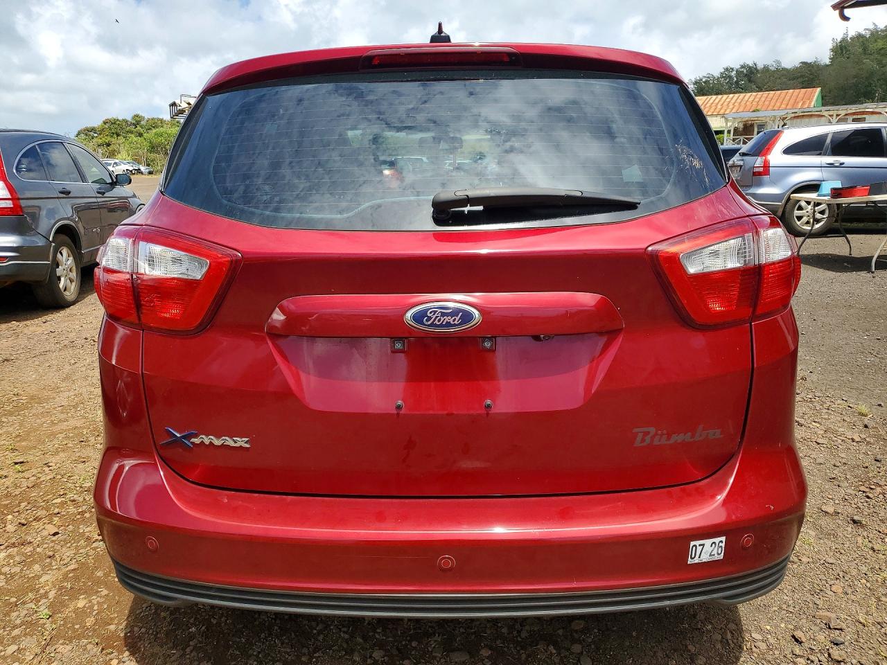 2015 Ford C-max Premium Sel Maroon vin: 1FADP5CU2FL101644