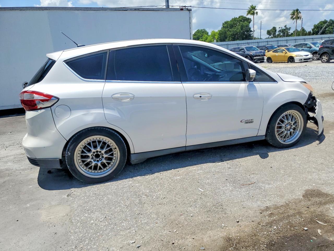 2015 Ford C-max Premium Sel White vin: 1FADP5CU2FL108187