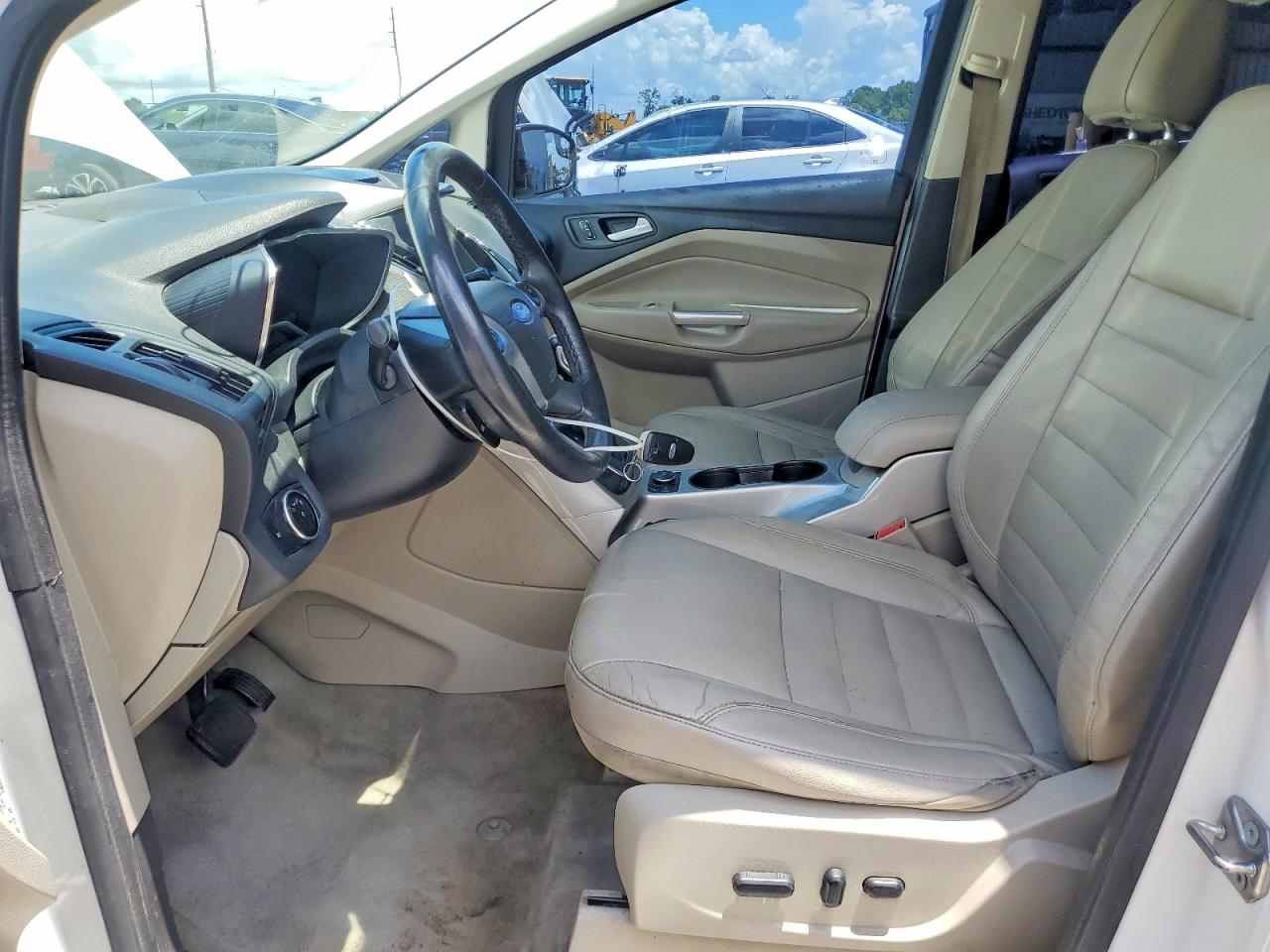 2015 Ford C-max Premium Sel White vin: 1FADP5CU2FL108187