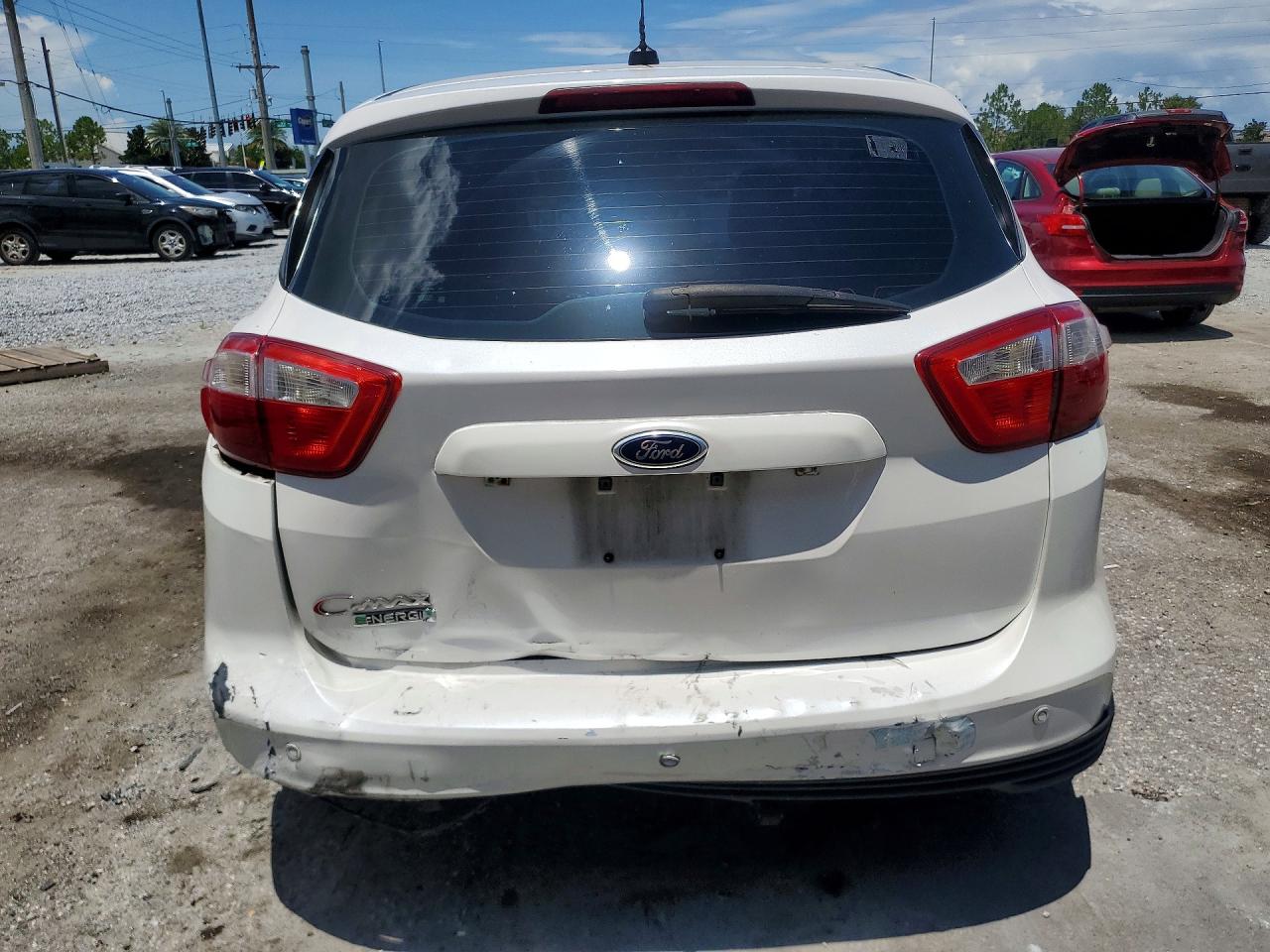 2015 Ford C-max Premium Sel White vin: 1FADP5CU2FL108187