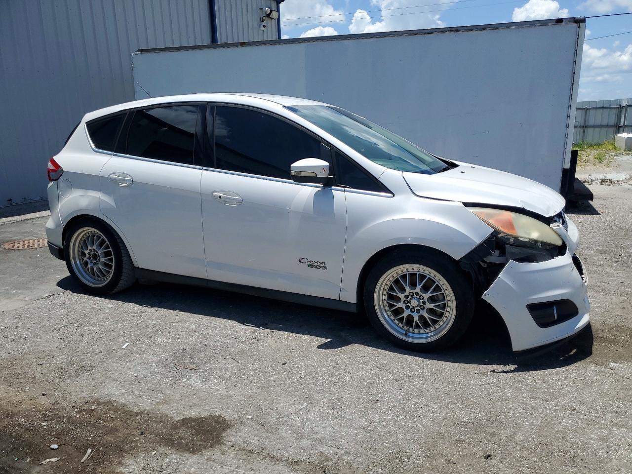 2015 Ford C-max Premium Sel White vin: 1FADP5CU2FL108187