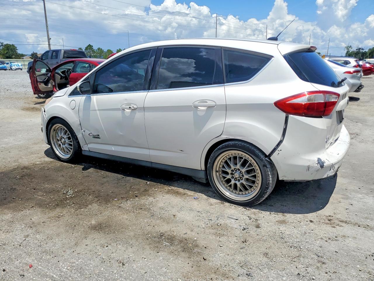 2015 Ford C-max Premium Sel White vin: 1FADP5CU2FL108187