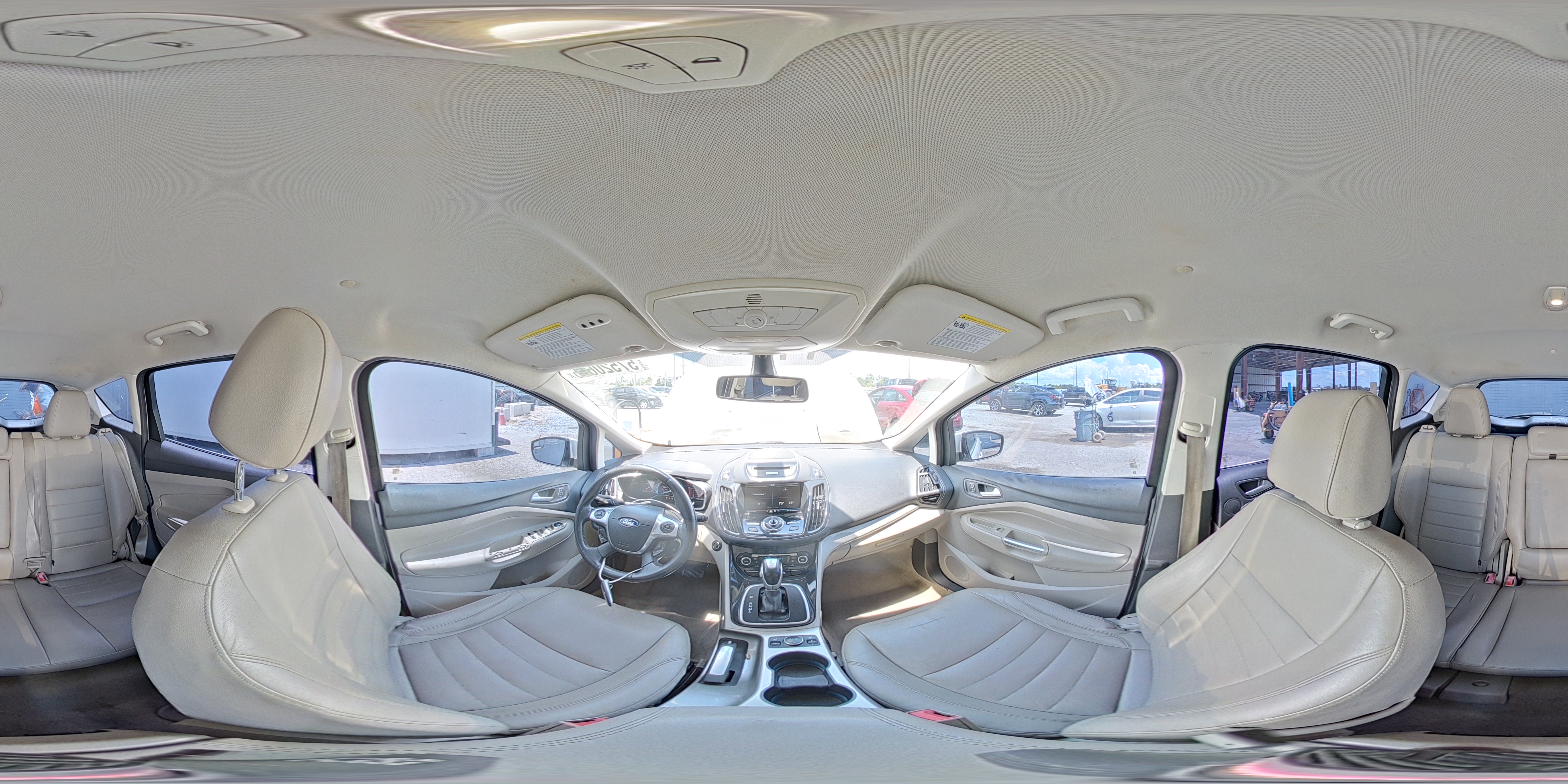 2015 Ford C-max Premium Sel White vin: 1FADP5CU2FL108187