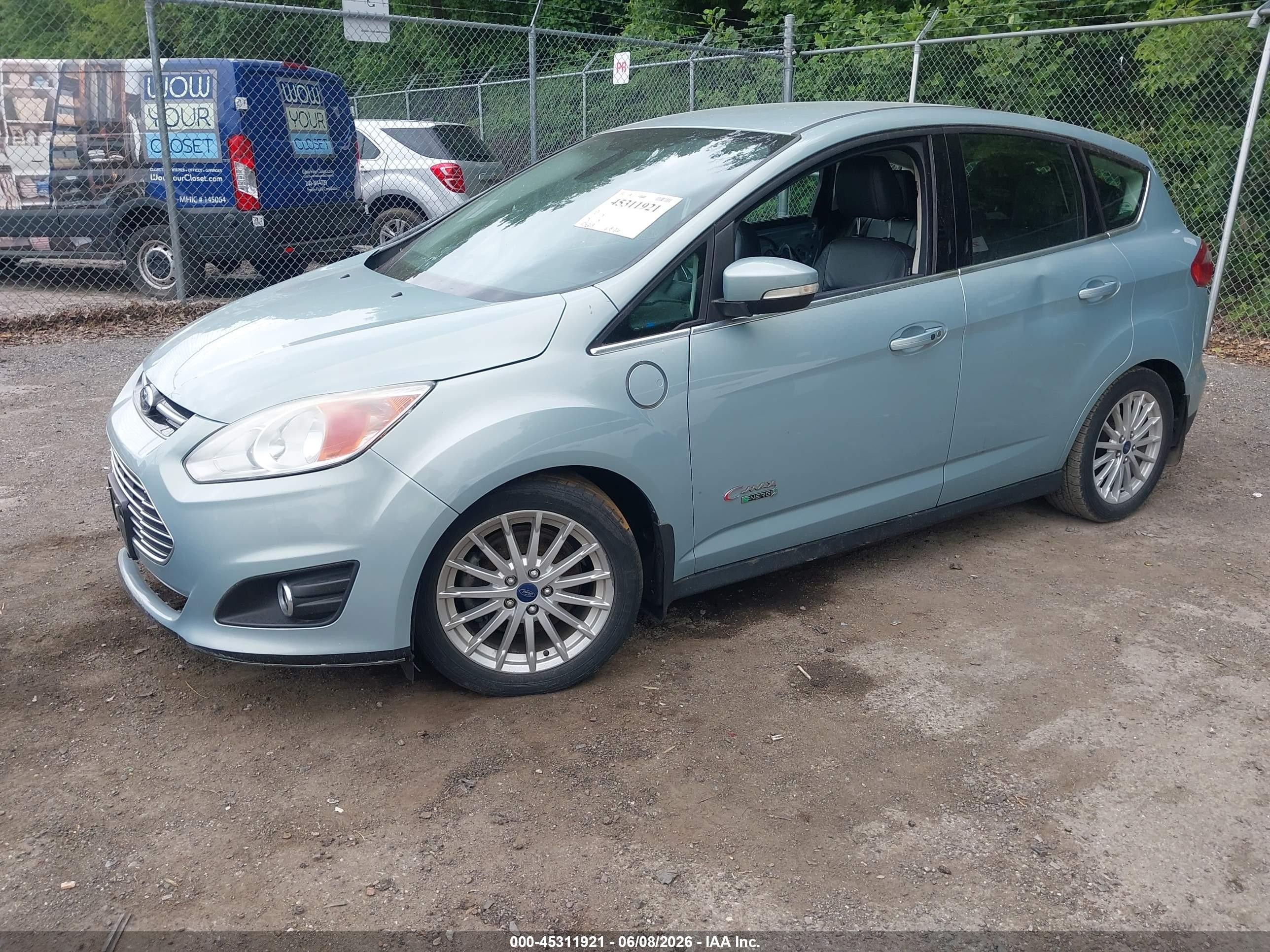 2013 Ford C-max Energi Sel Light Blue vin: 1FADP5CU3DL531230