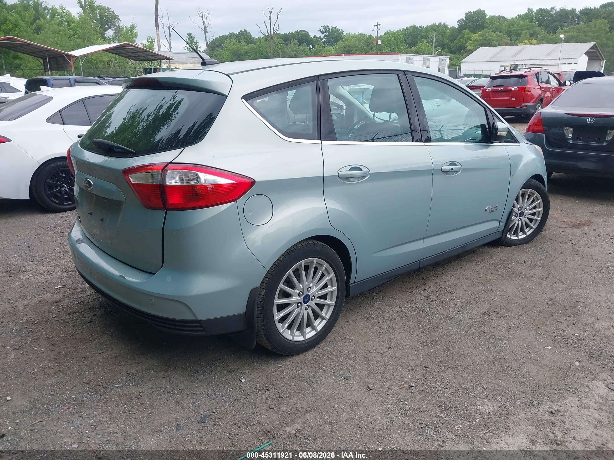 2013 Ford C-max Energi Sel Light Blue vin: 1FADP5CU3DL531230