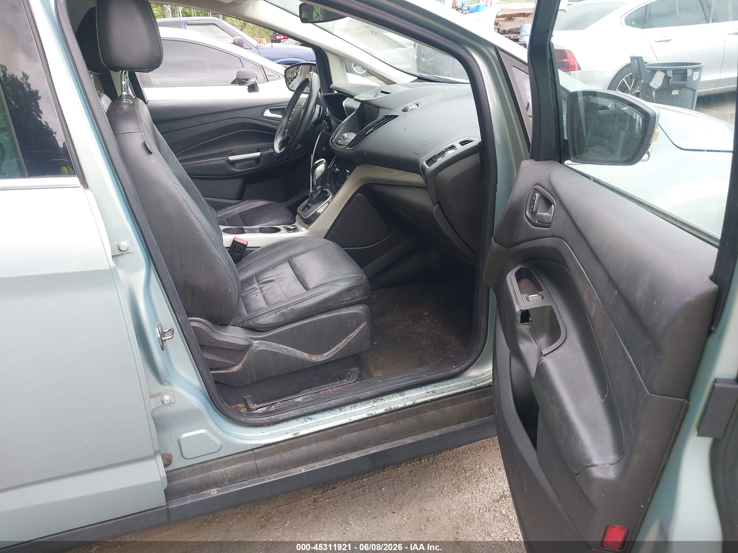 2013 Ford C-max Energi Sel Light Blue vin: 1FADP5CU3DL531230