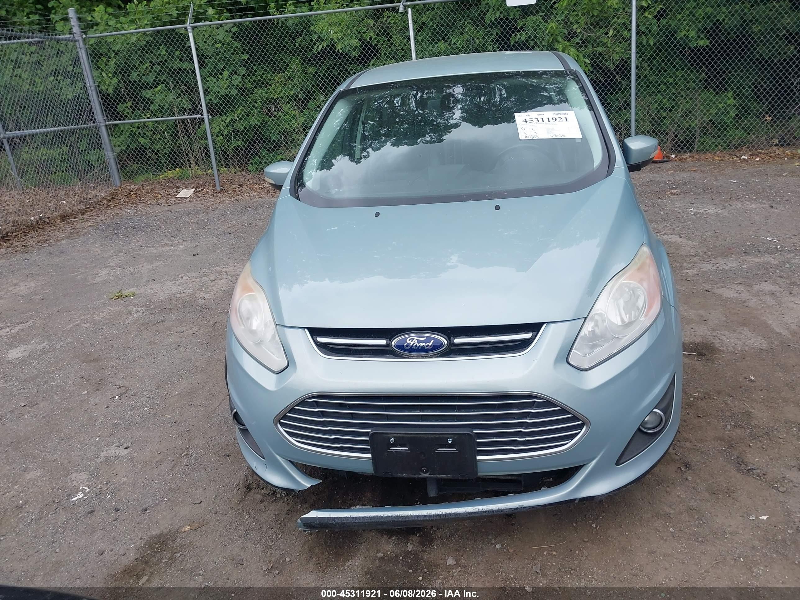 2013 Ford C-max Energi Sel Light Blue vin: 1FADP5CU3DL531230