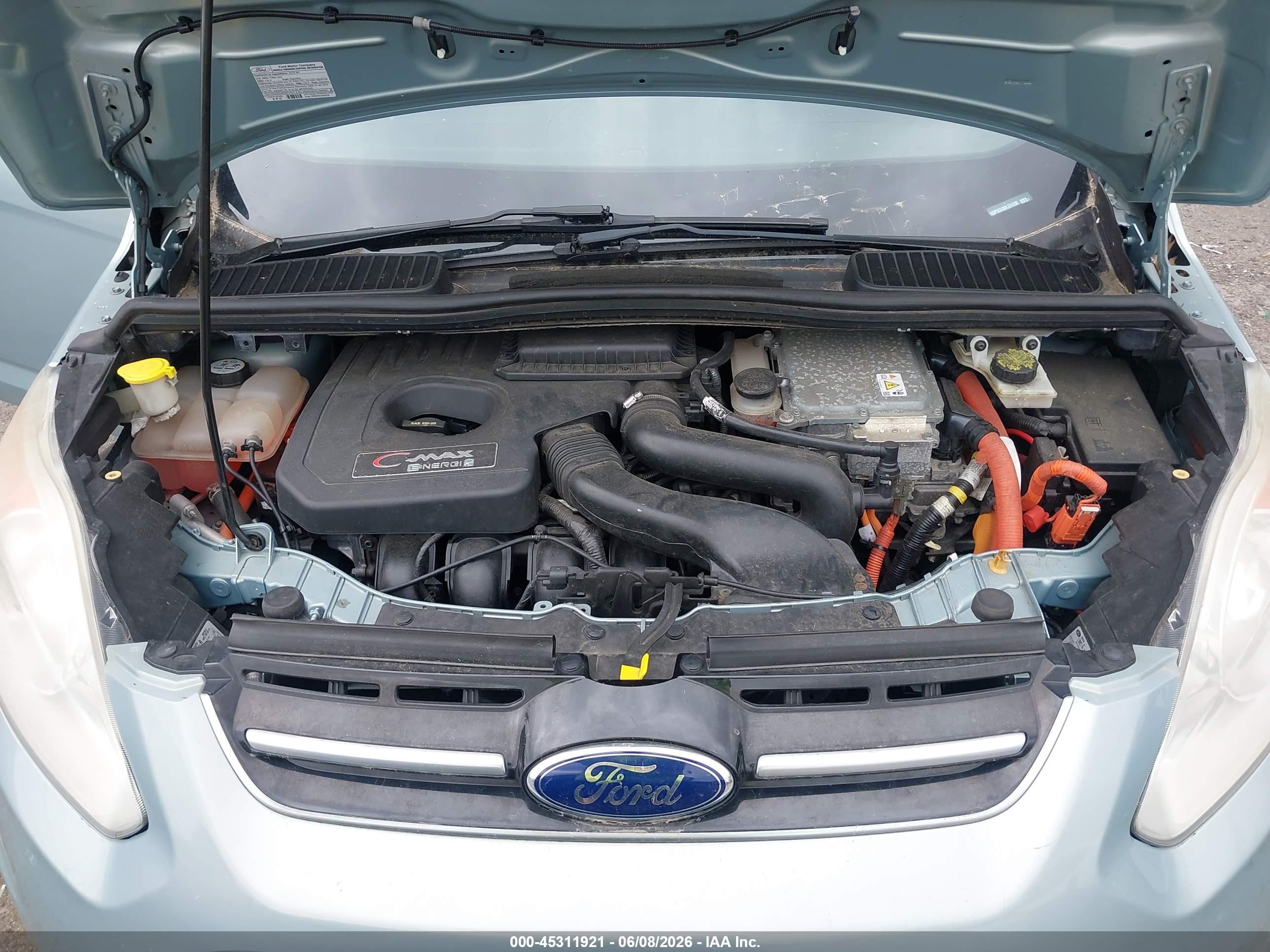2013 Ford C-max Energi Sel Light Blue vin: 1FADP5CU3DL531230