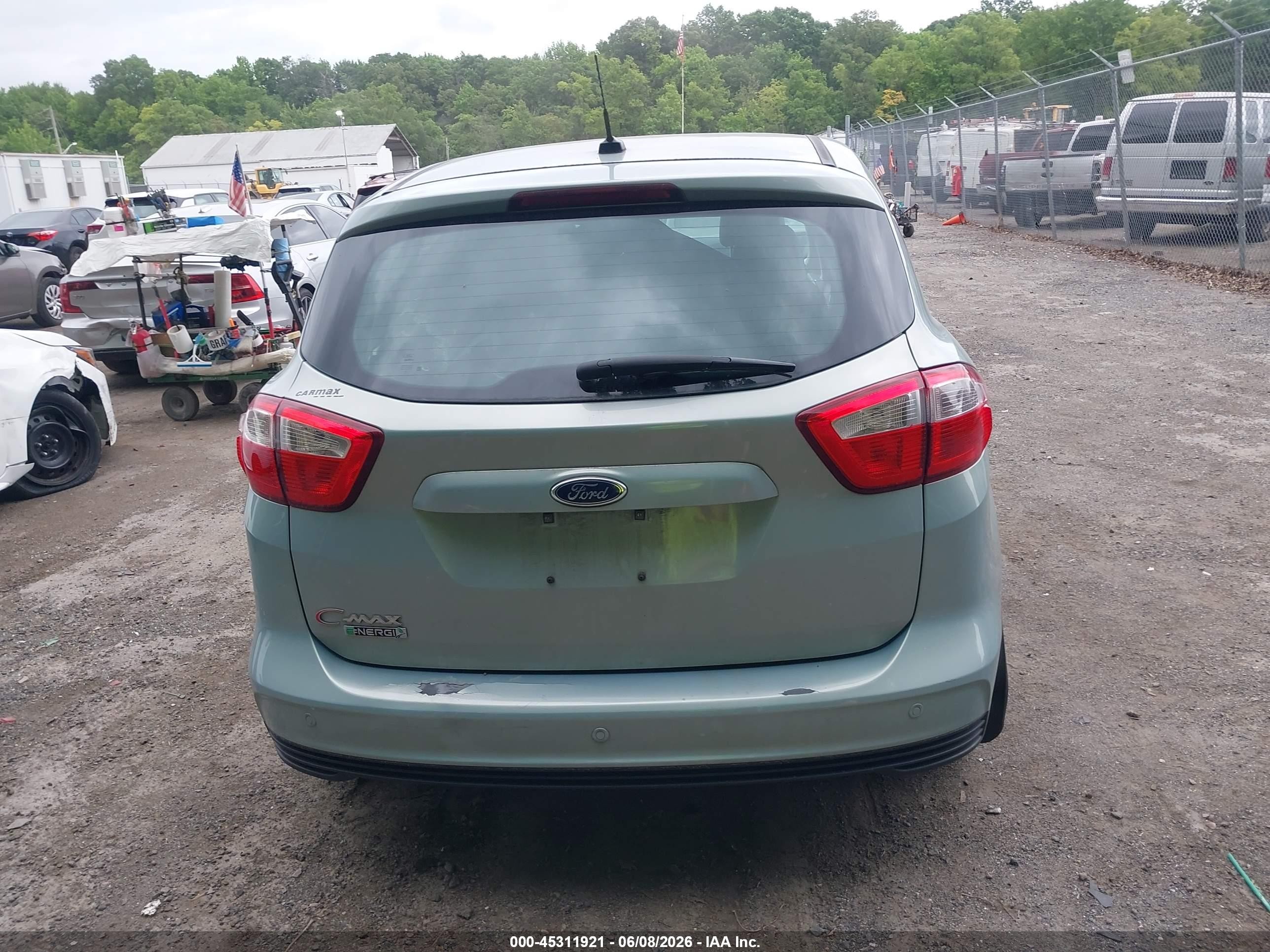 2013 Ford C-max Energi Sel Light Blue vin: 1FADP5CU3DL531230