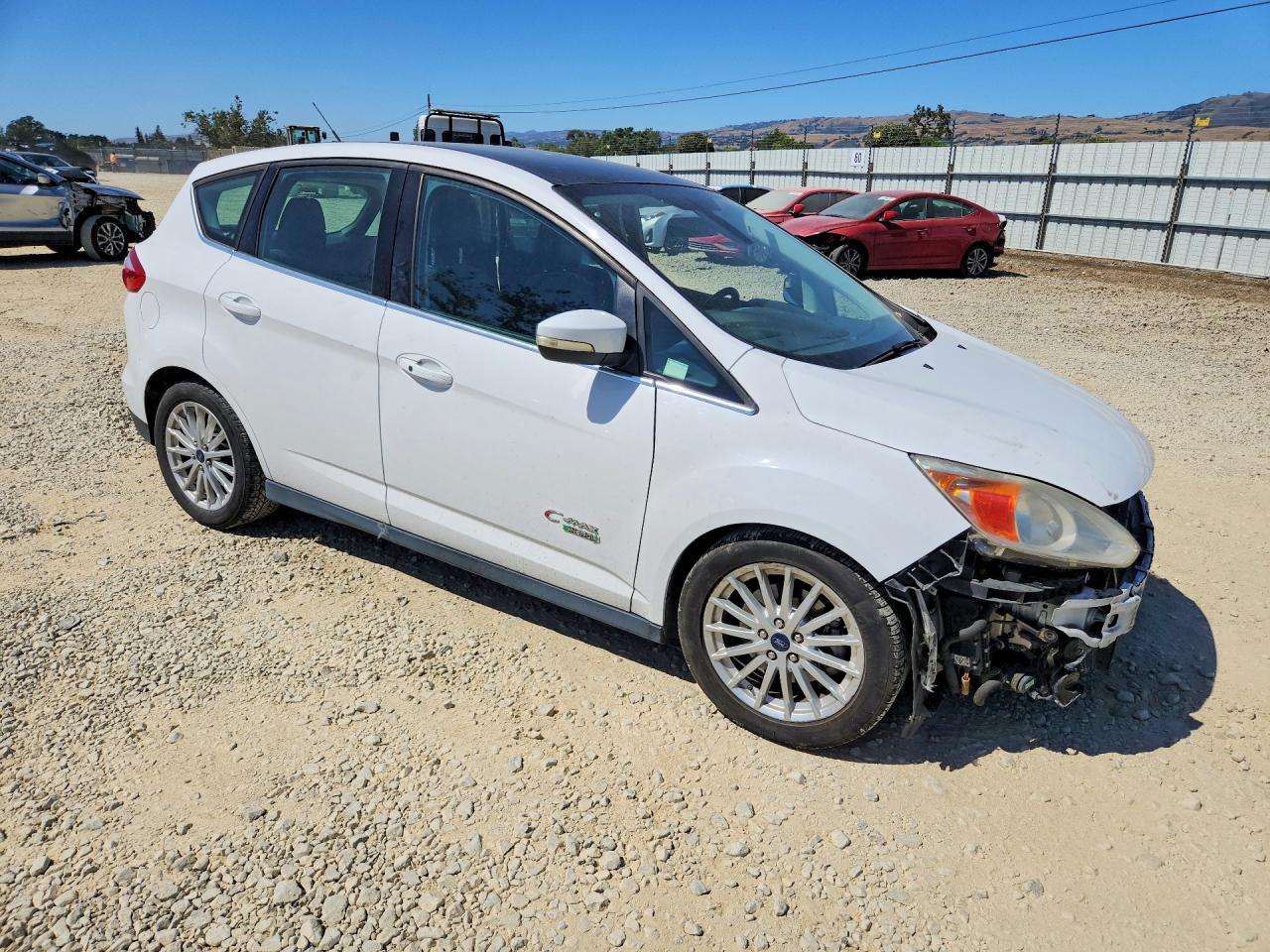 2013 Ford C-max Premium White vin: 1FADP5CU3DL536623