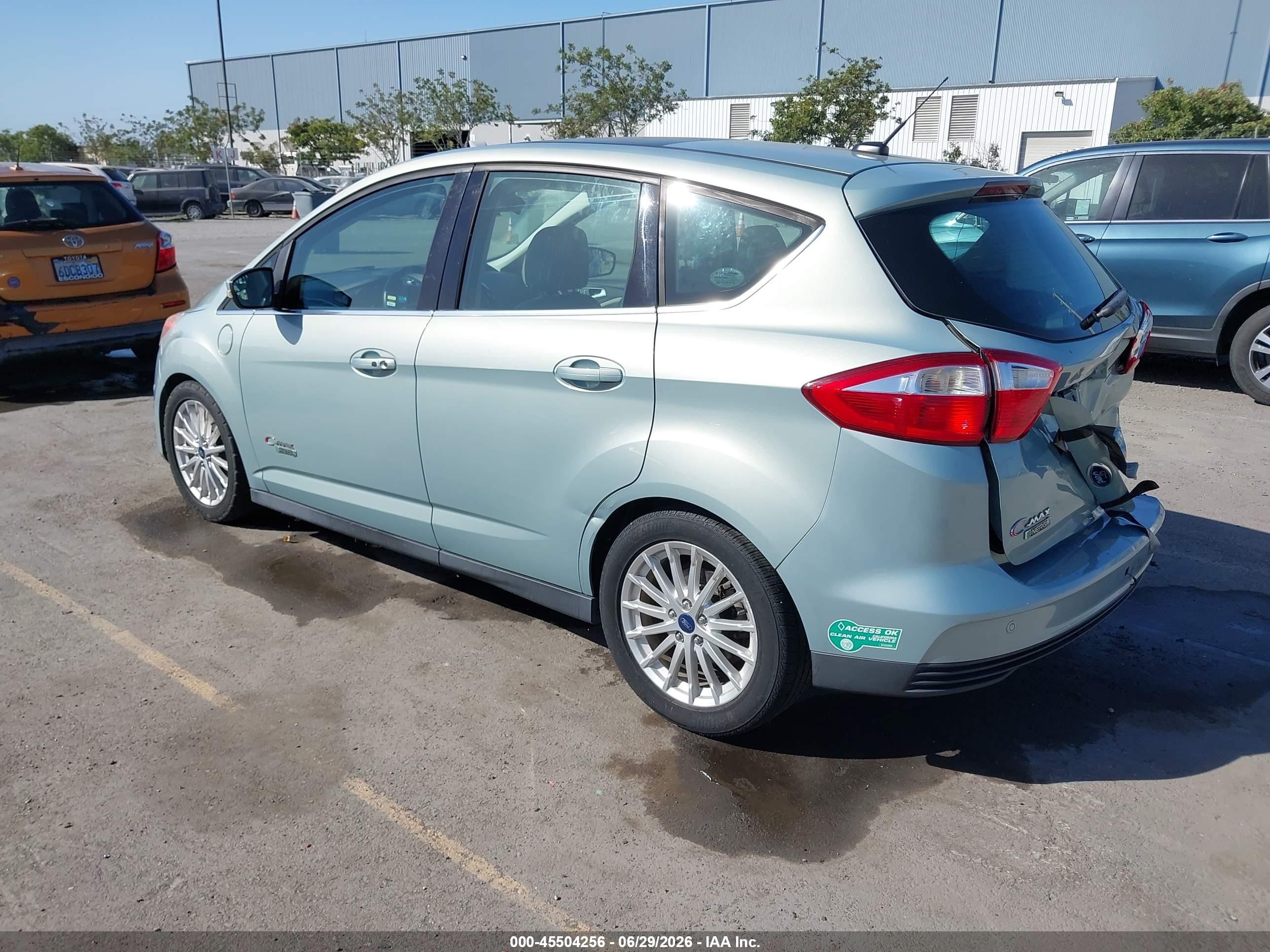 2013 Ford C-max Energi Sel Light Blue vin: 1FADP5CU3DL536640