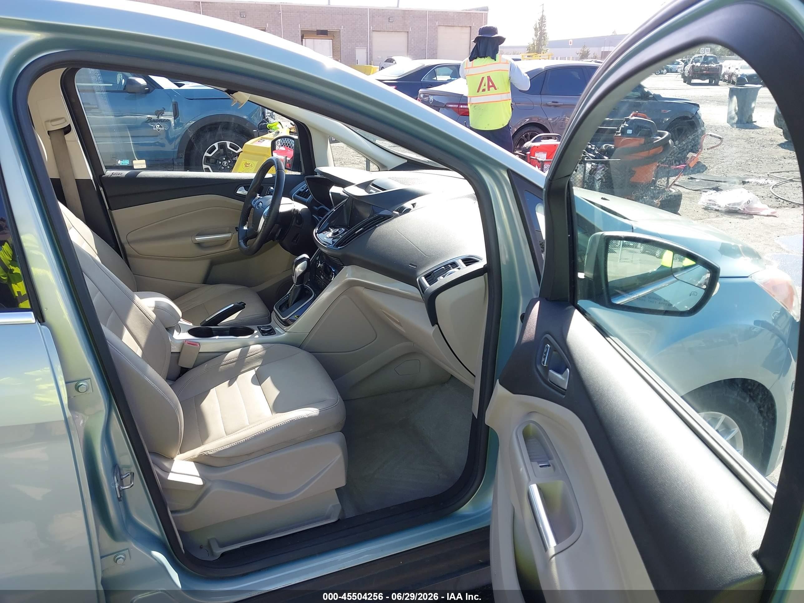2013 Ford C-max Energi Sel Light Blue vin: 1FADP5CU3DL536640